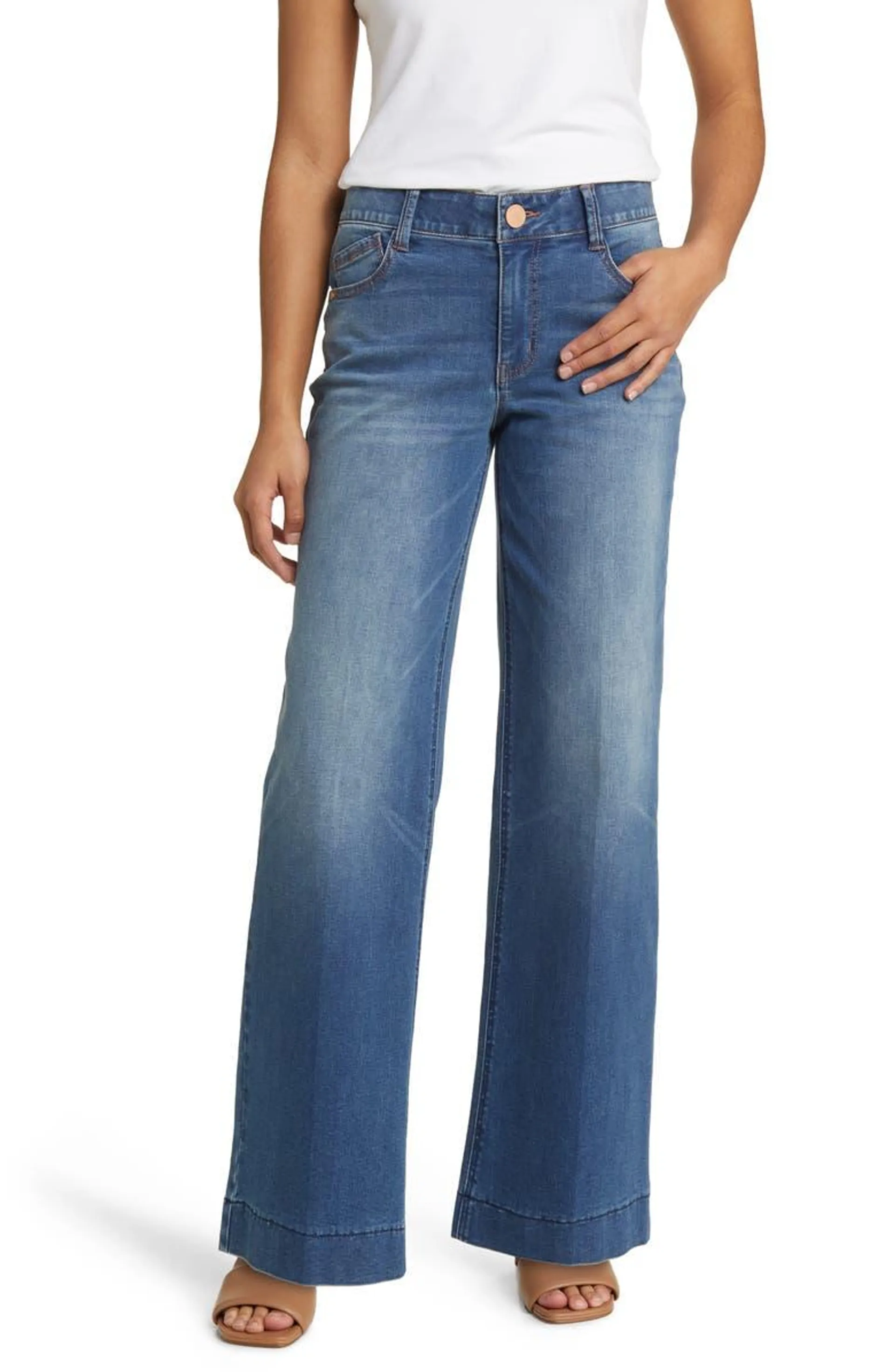 'Ab'Solution High Waist Wide Leg Jeans