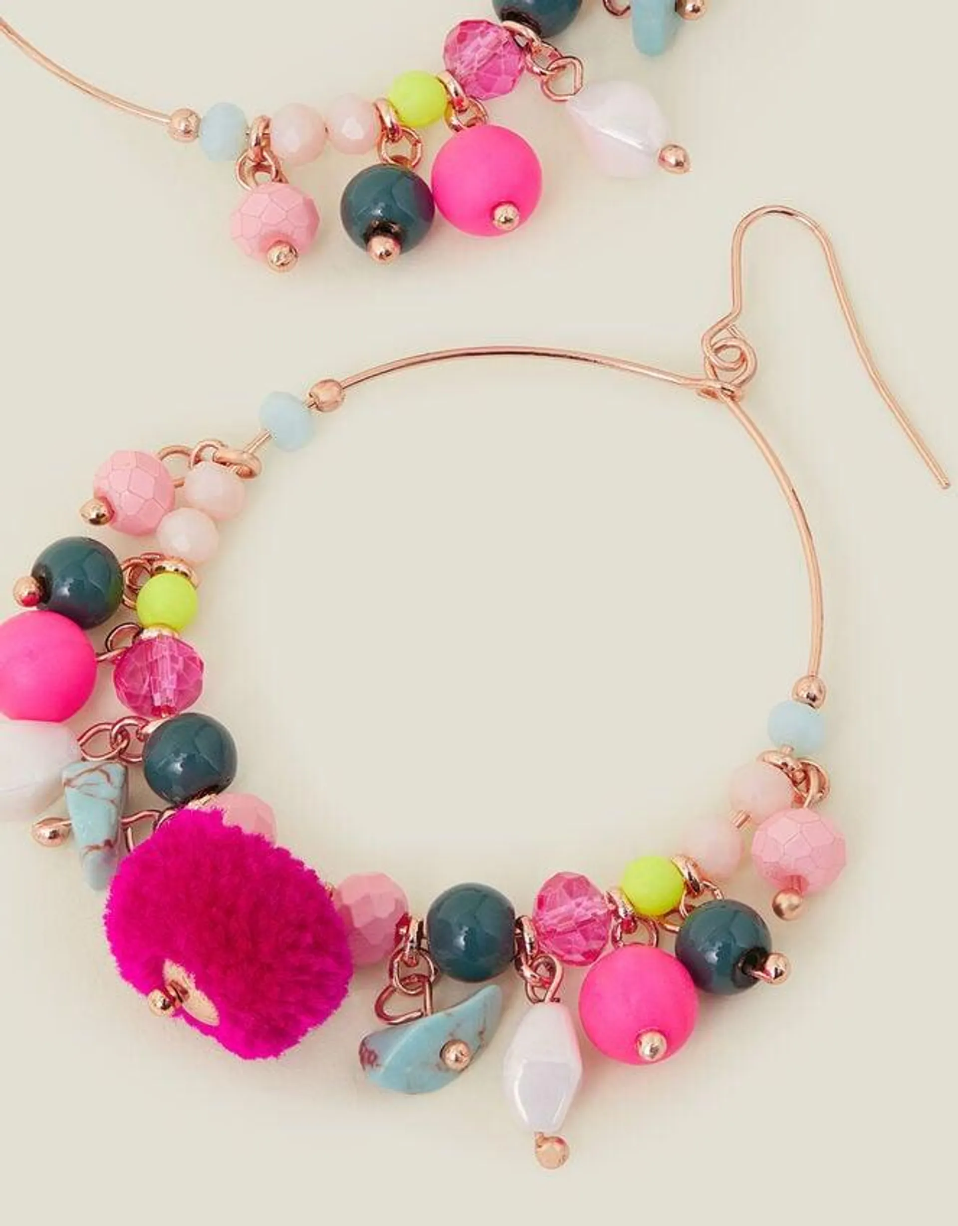 Large Pom-Pom Hoops