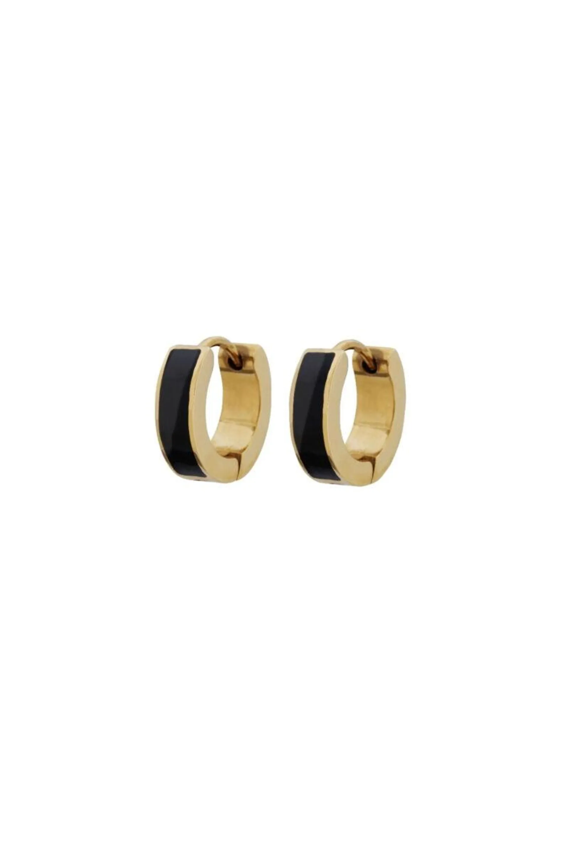 Fave Hoops Black Gold