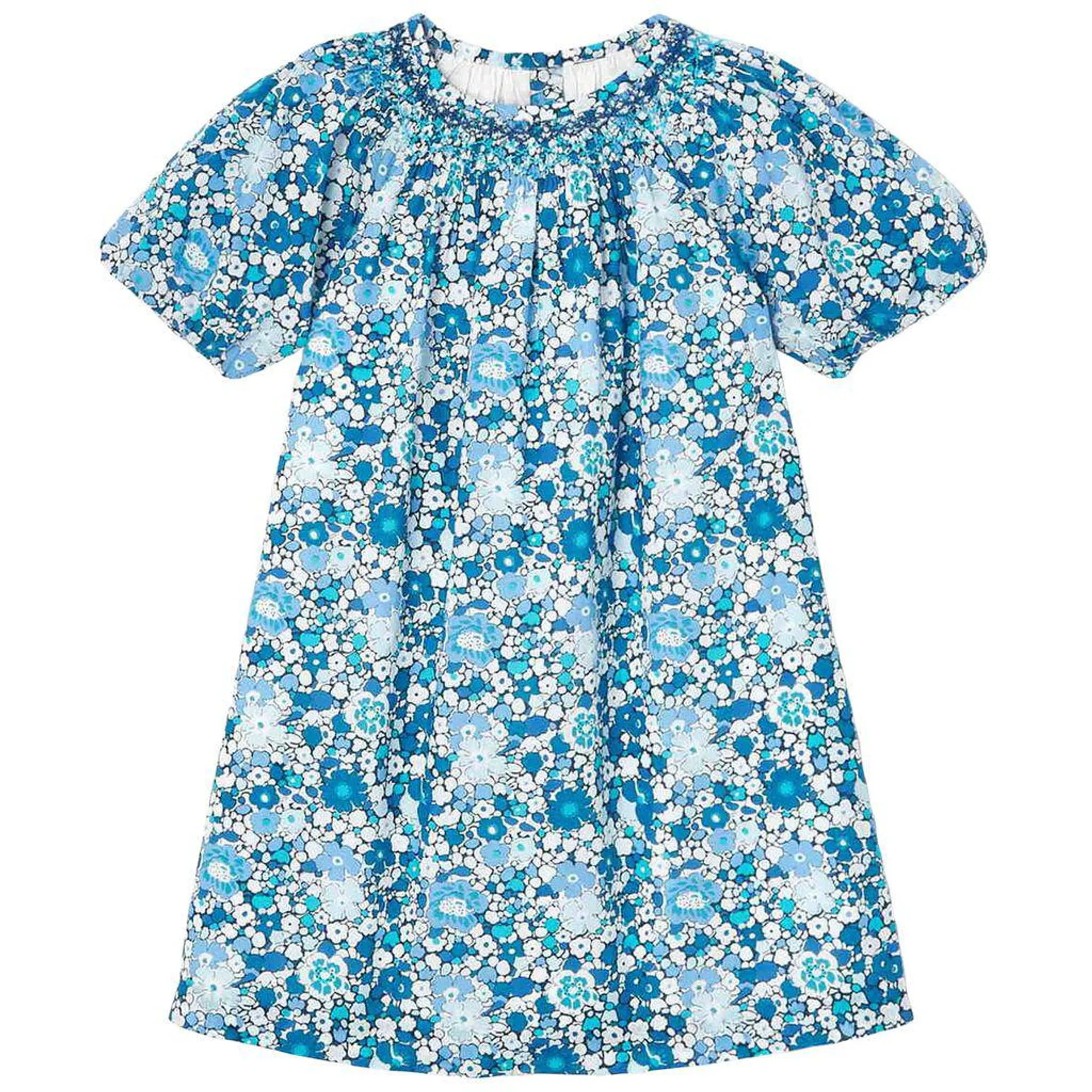 Blomstret Kjole Blå