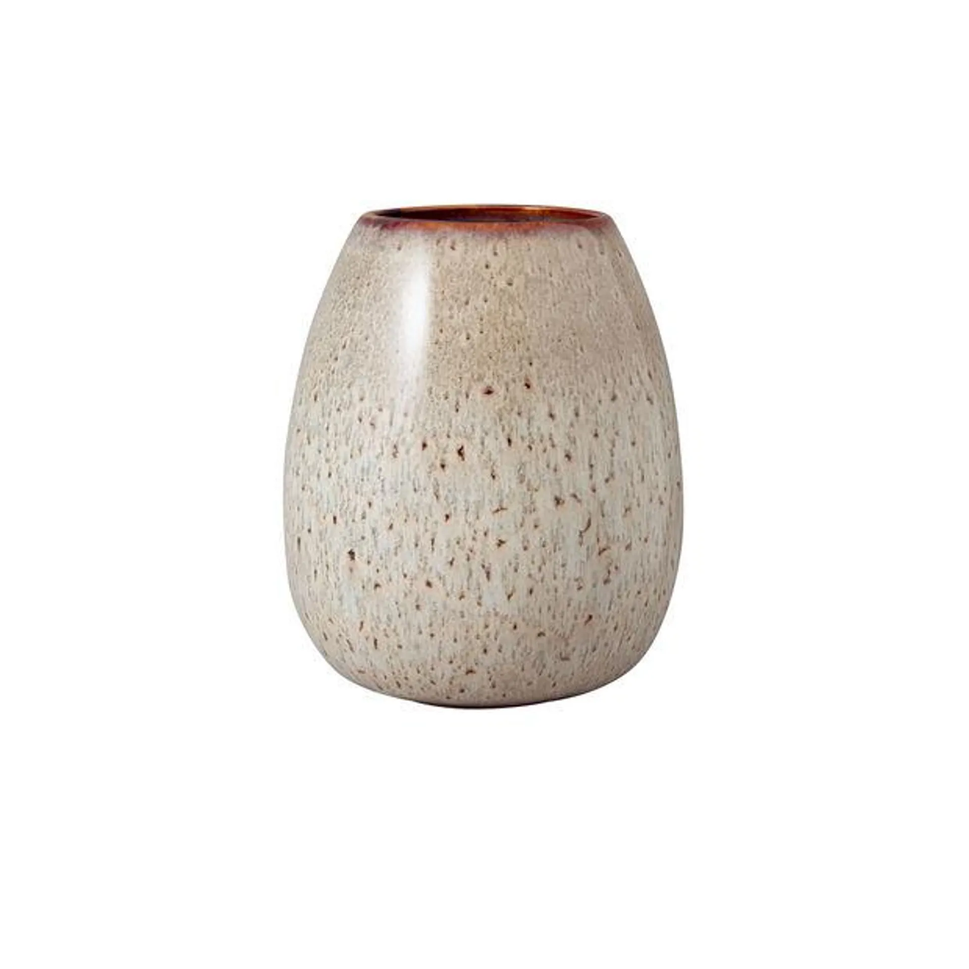 Lave Home egg-shaped vase, 14.5 x 14.5 x 17.5 cm, Beige