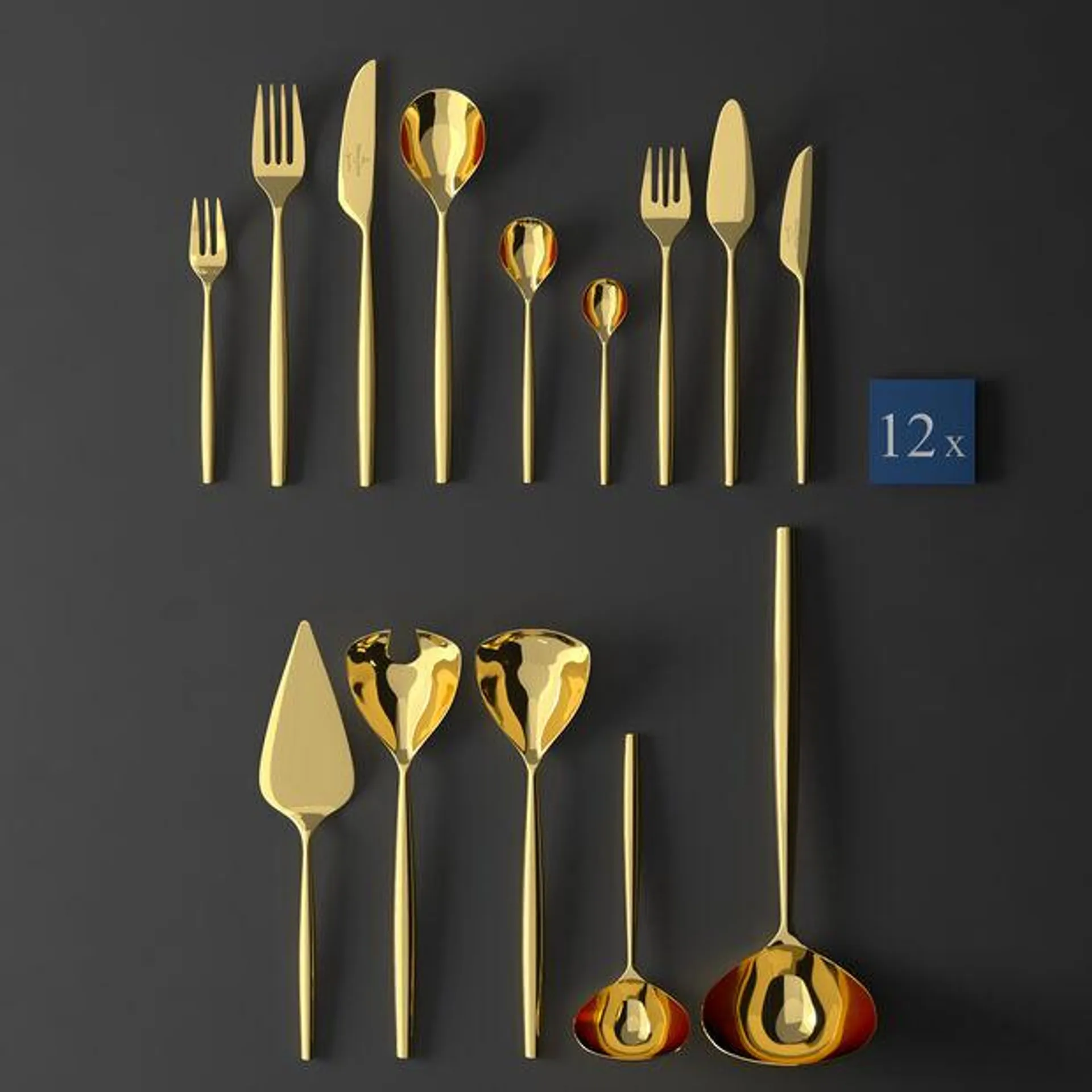 MetroChic d'Or Cutlery set 113pcs lunch