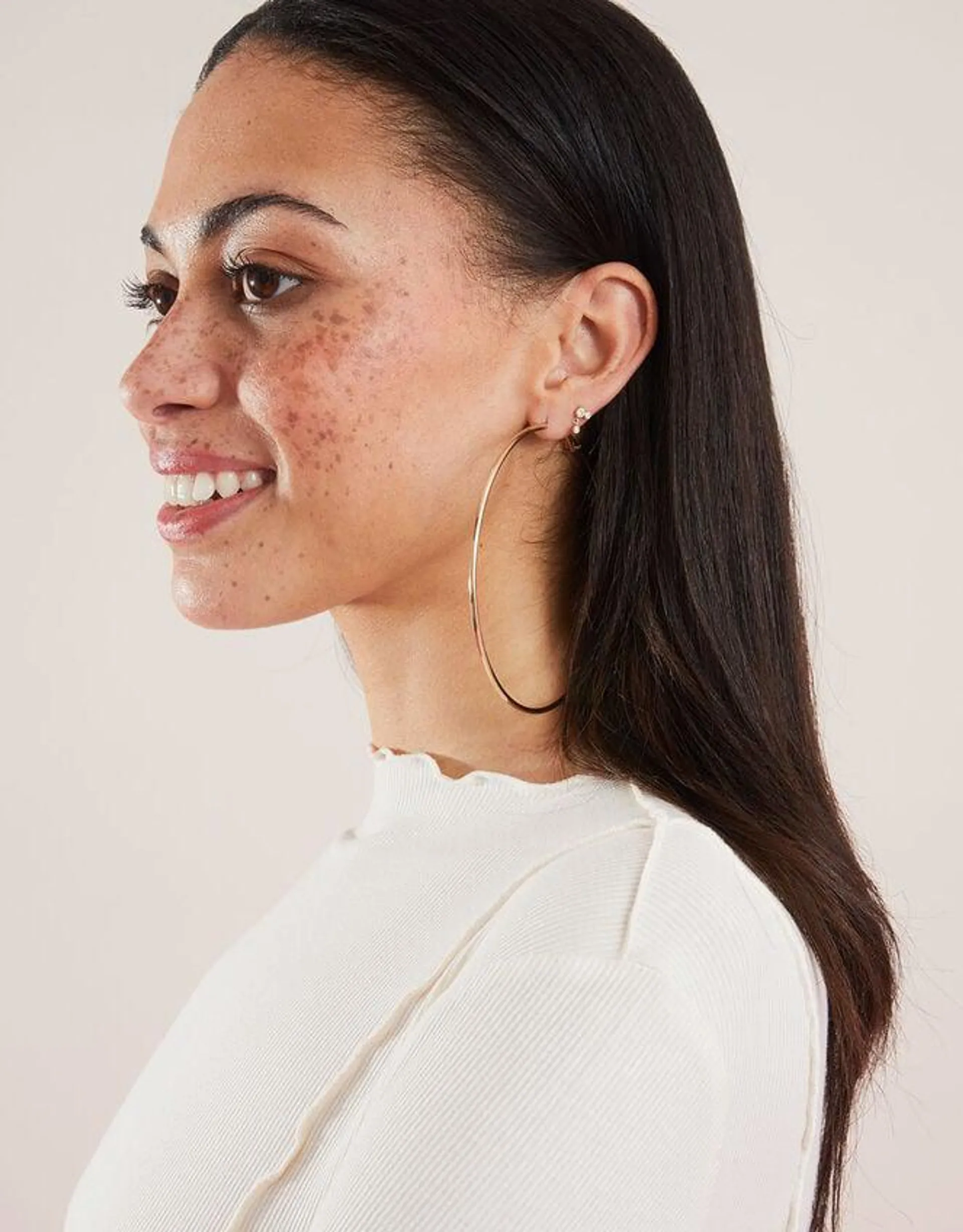 Recycled Large Simple Hoops Gold