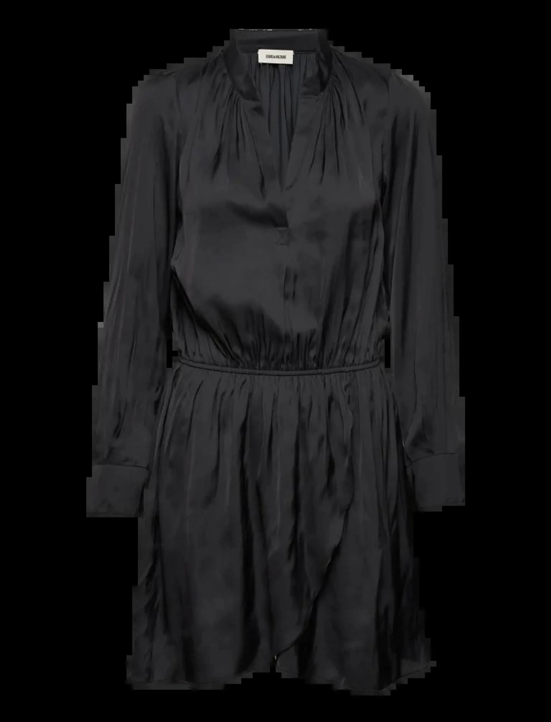 Rinka Satin Dress – Sort
