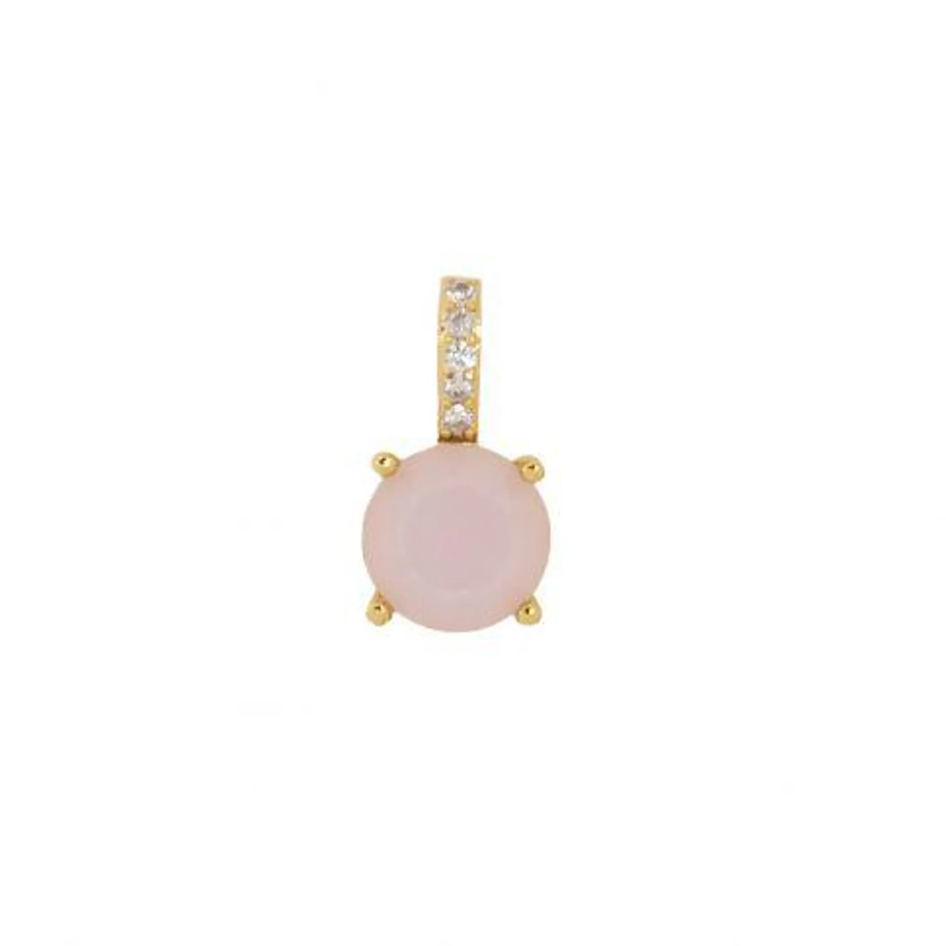 Charm round Matt pink