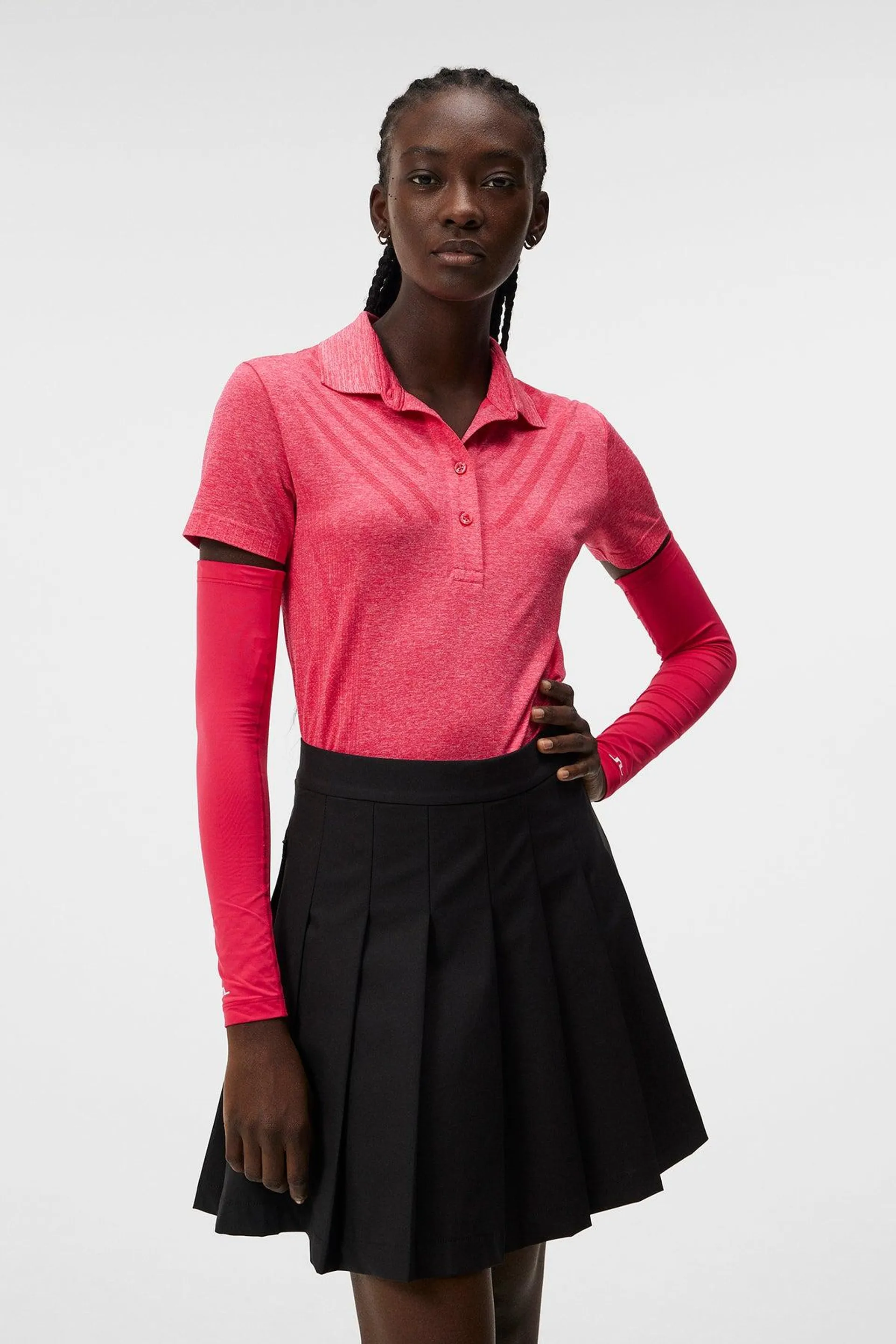 Azalea Seamless Polo Rose Red Melange