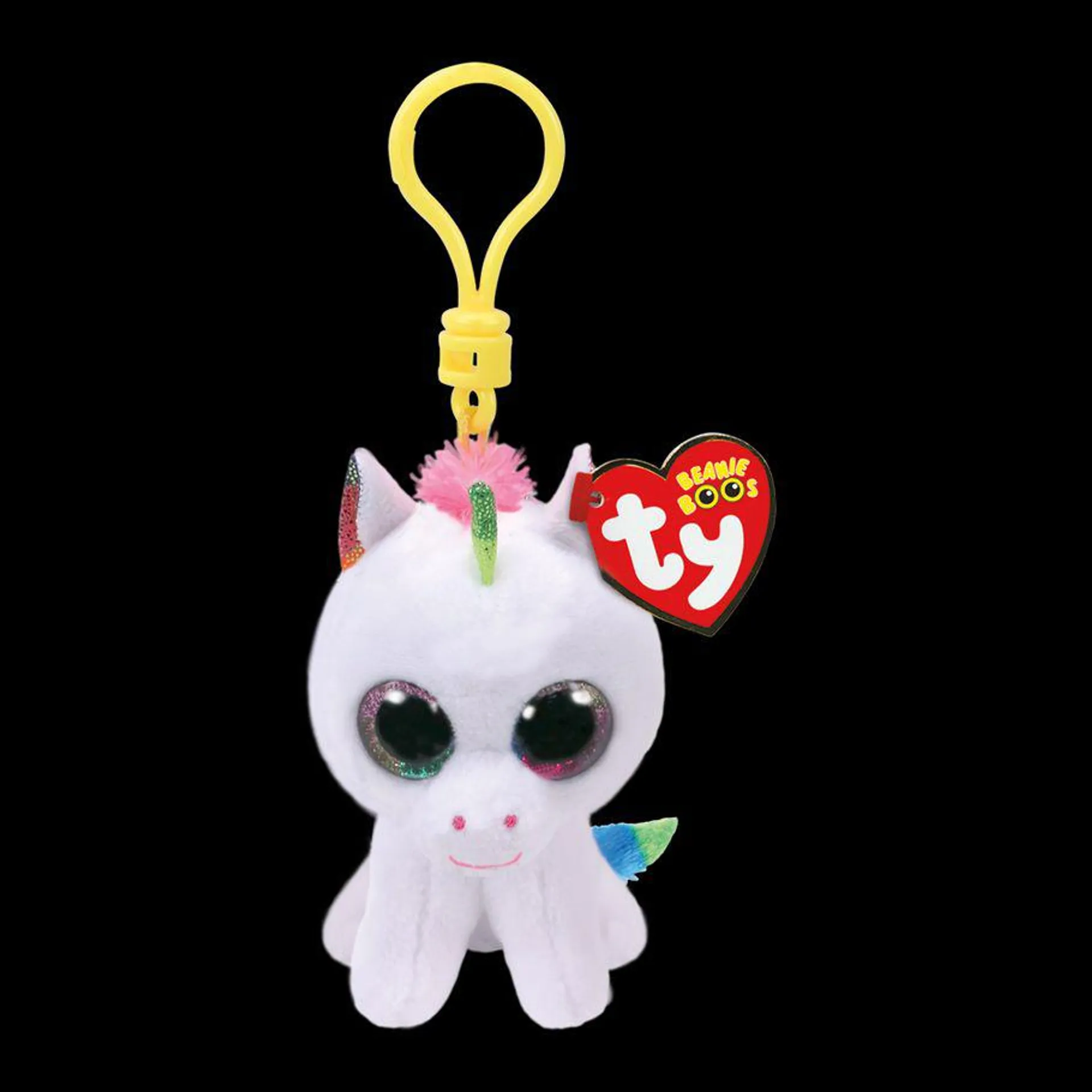 Bamse TY Pixy White Unicorn Clip
