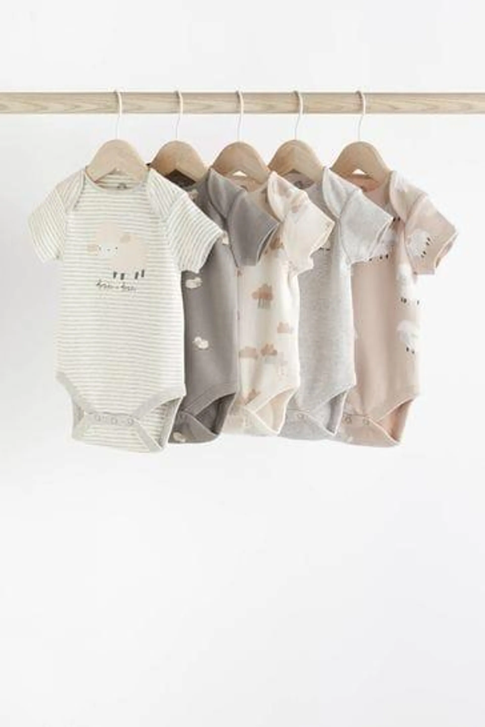 Baby 5 Pack Short Sleeve Bodysuits