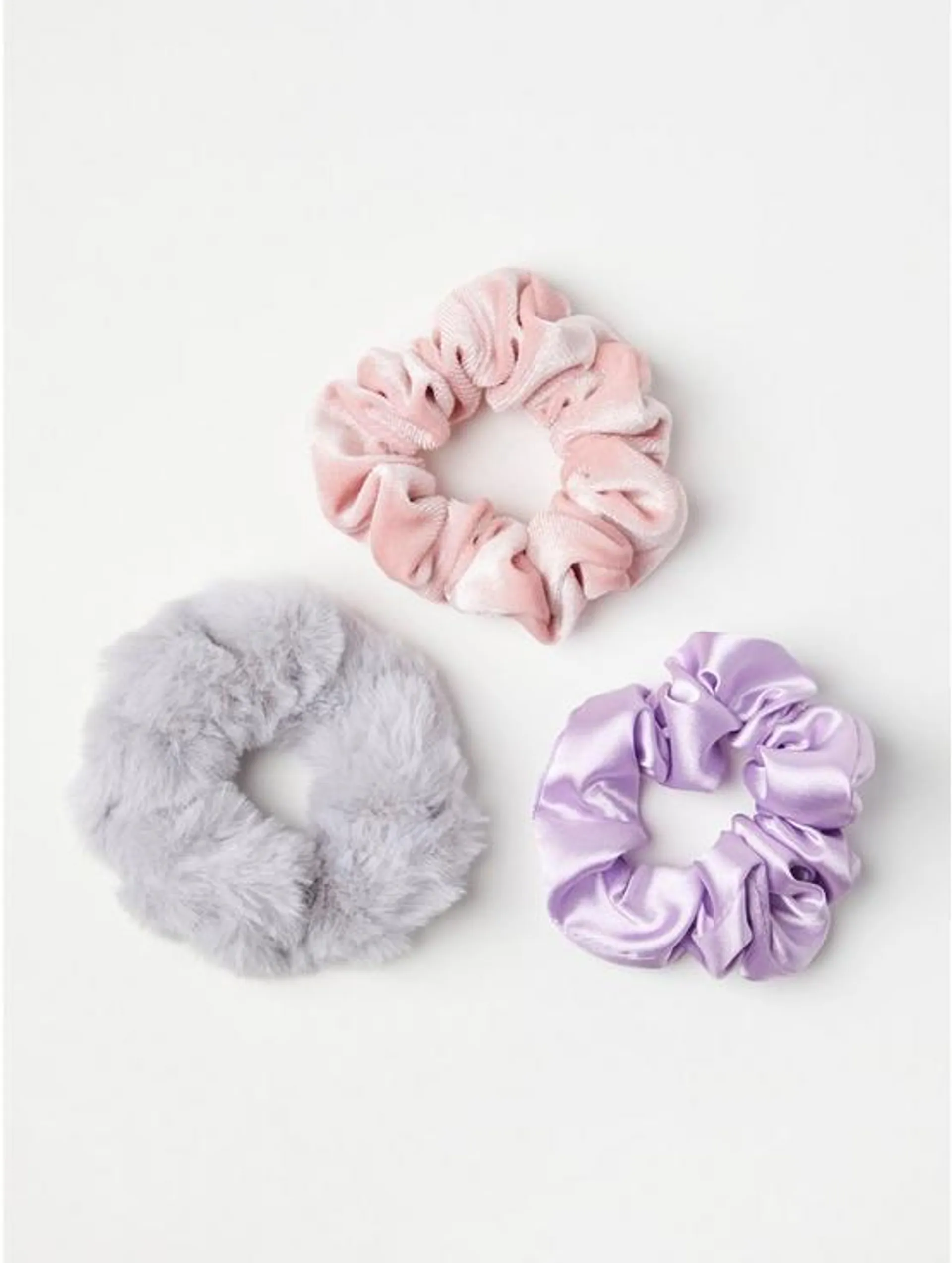 3-pakning med scrunchies