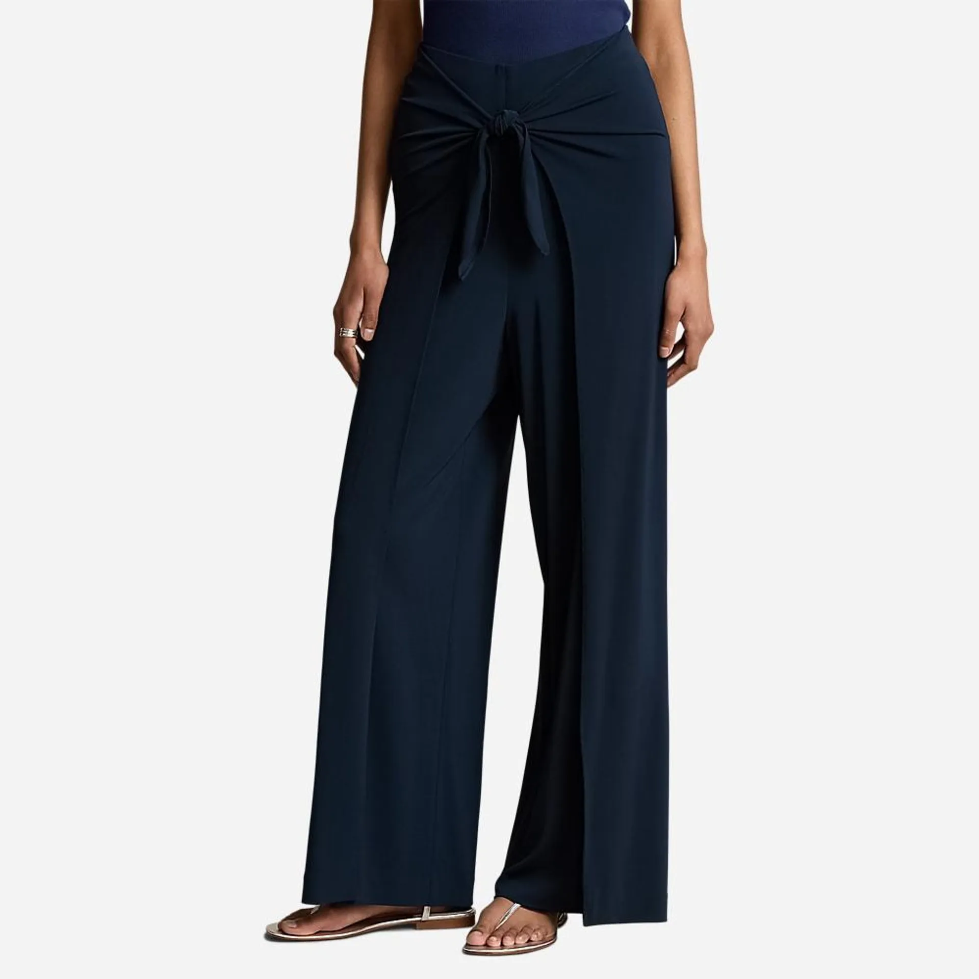 Jersey Wide-Leg Wrap Pant - Aviator Navy