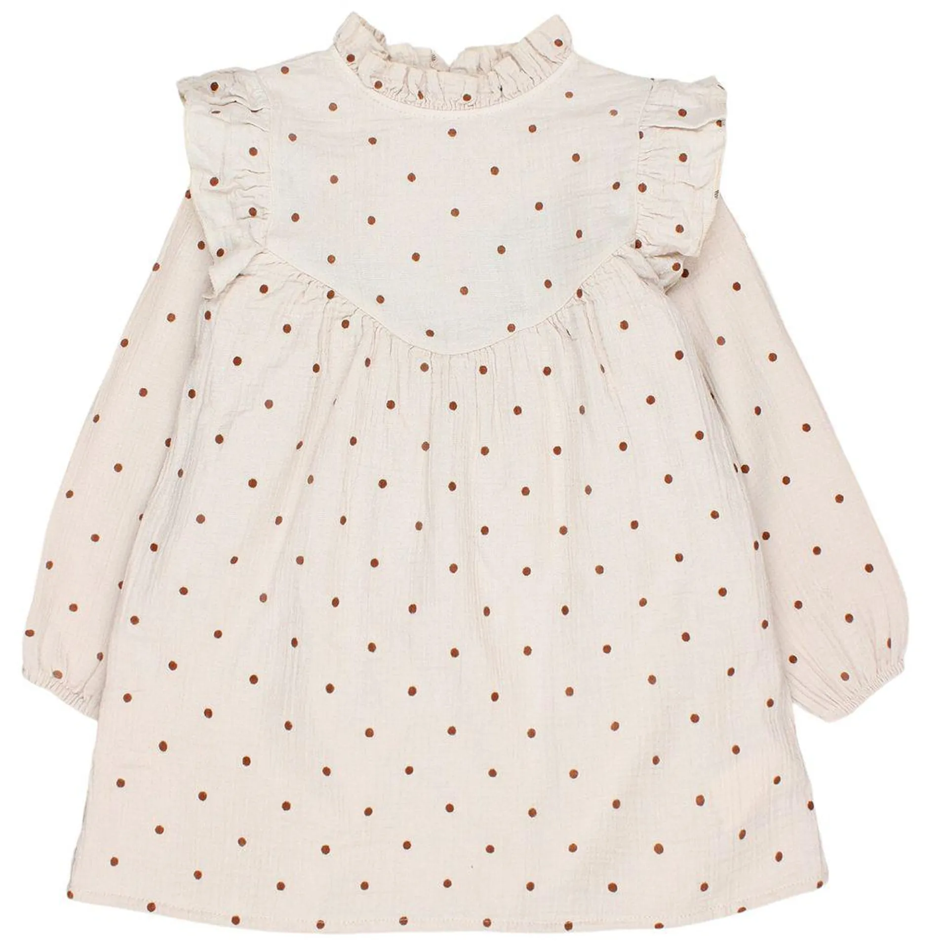 Kjole Med Et Polka Dot-mønster Sand