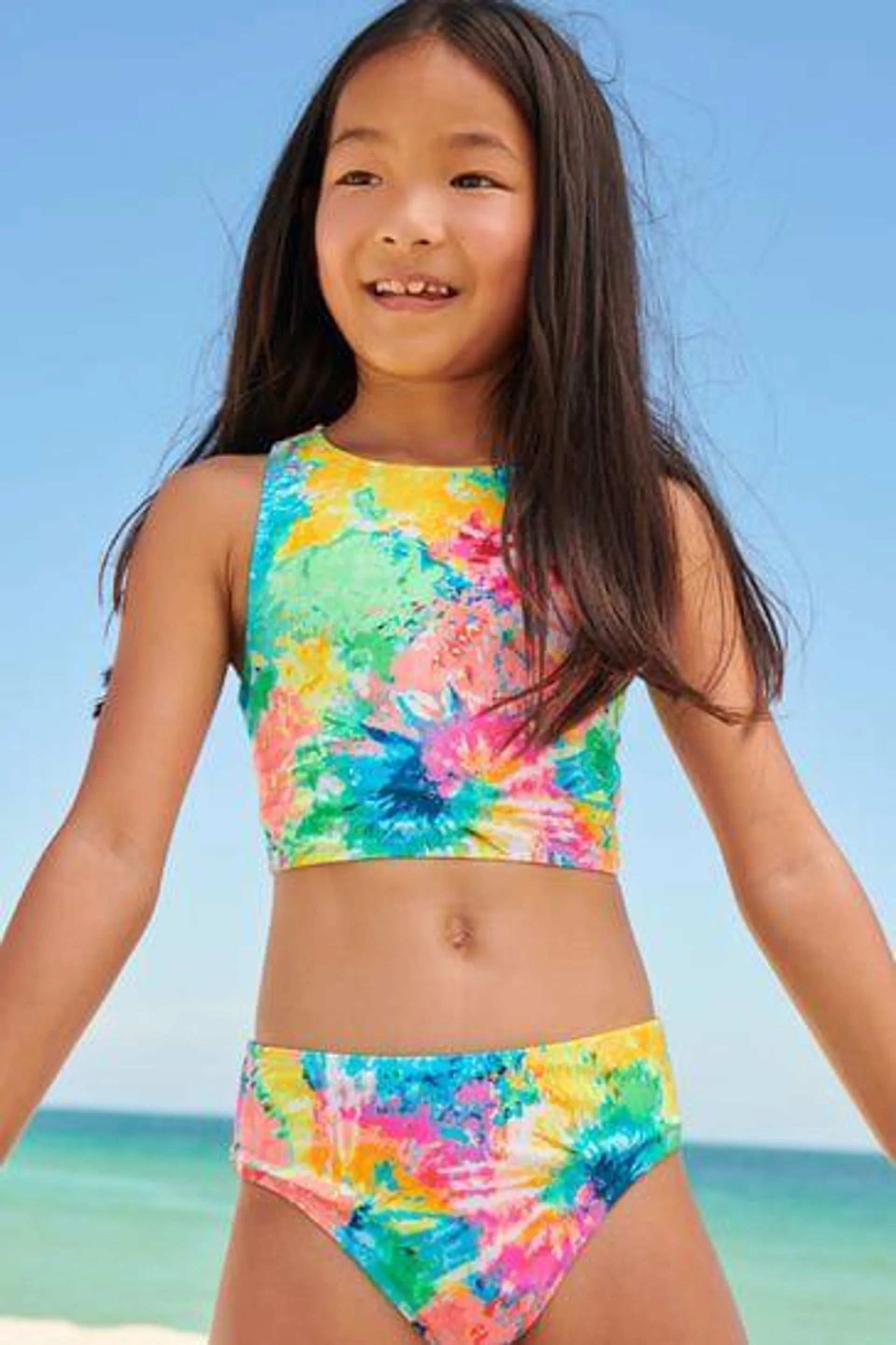 Multi Bright Tie Dye Bikini (3-16yrs)