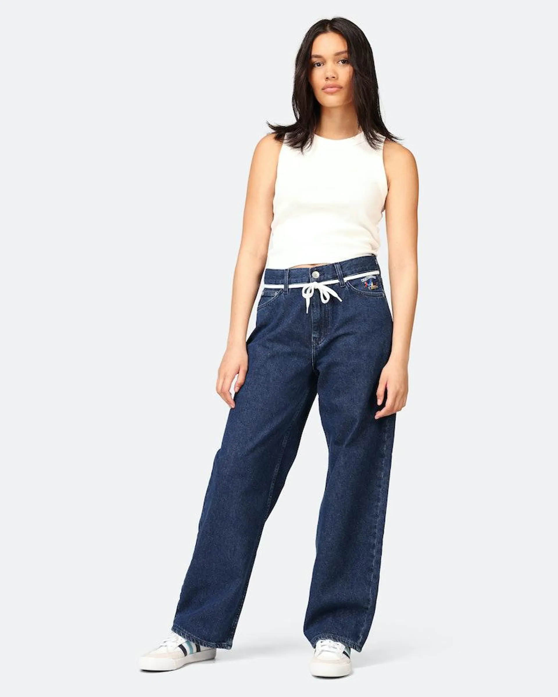Skate jeans med snor
