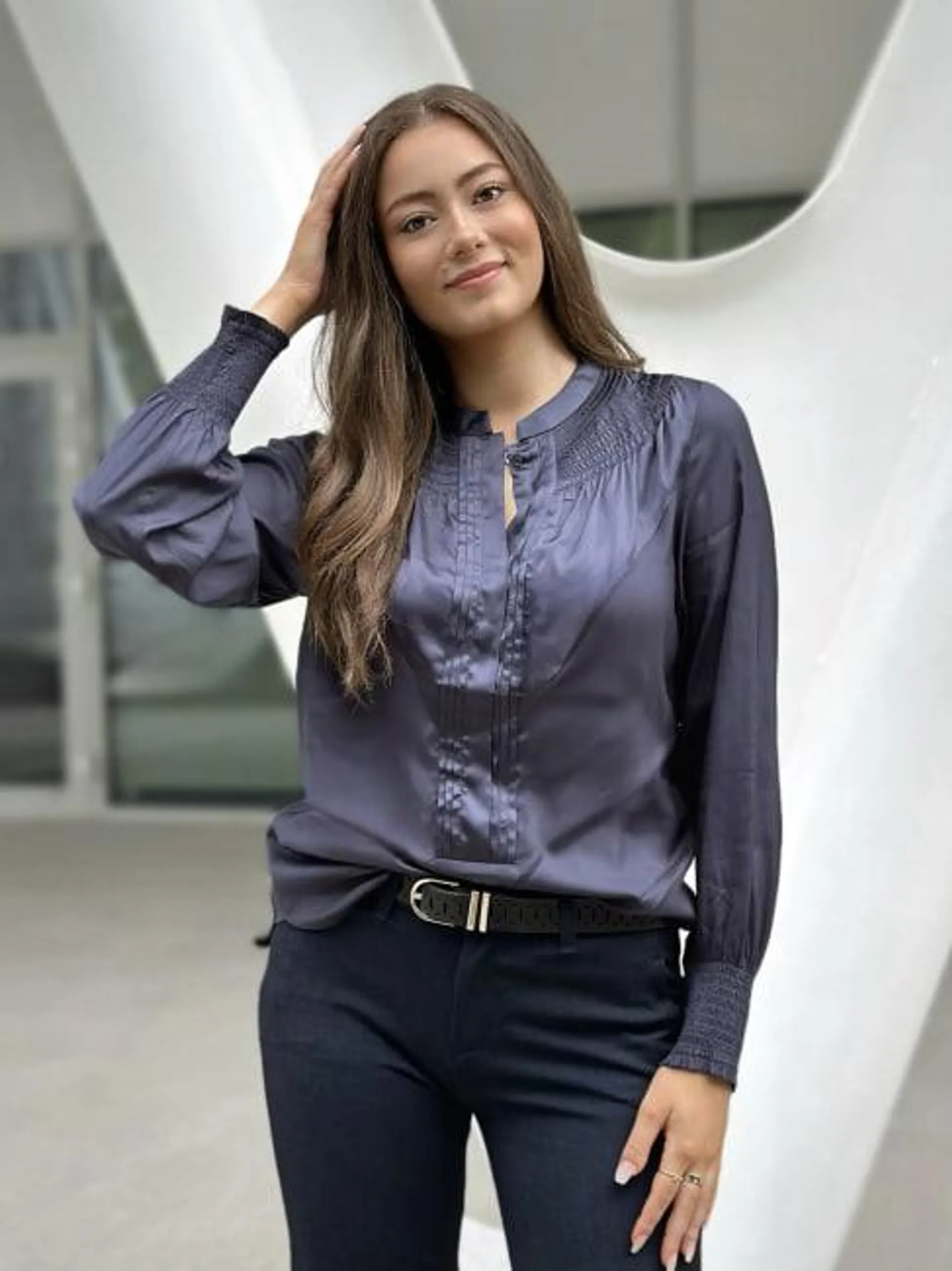 Emi Stretch Shirt Blue Nights 34