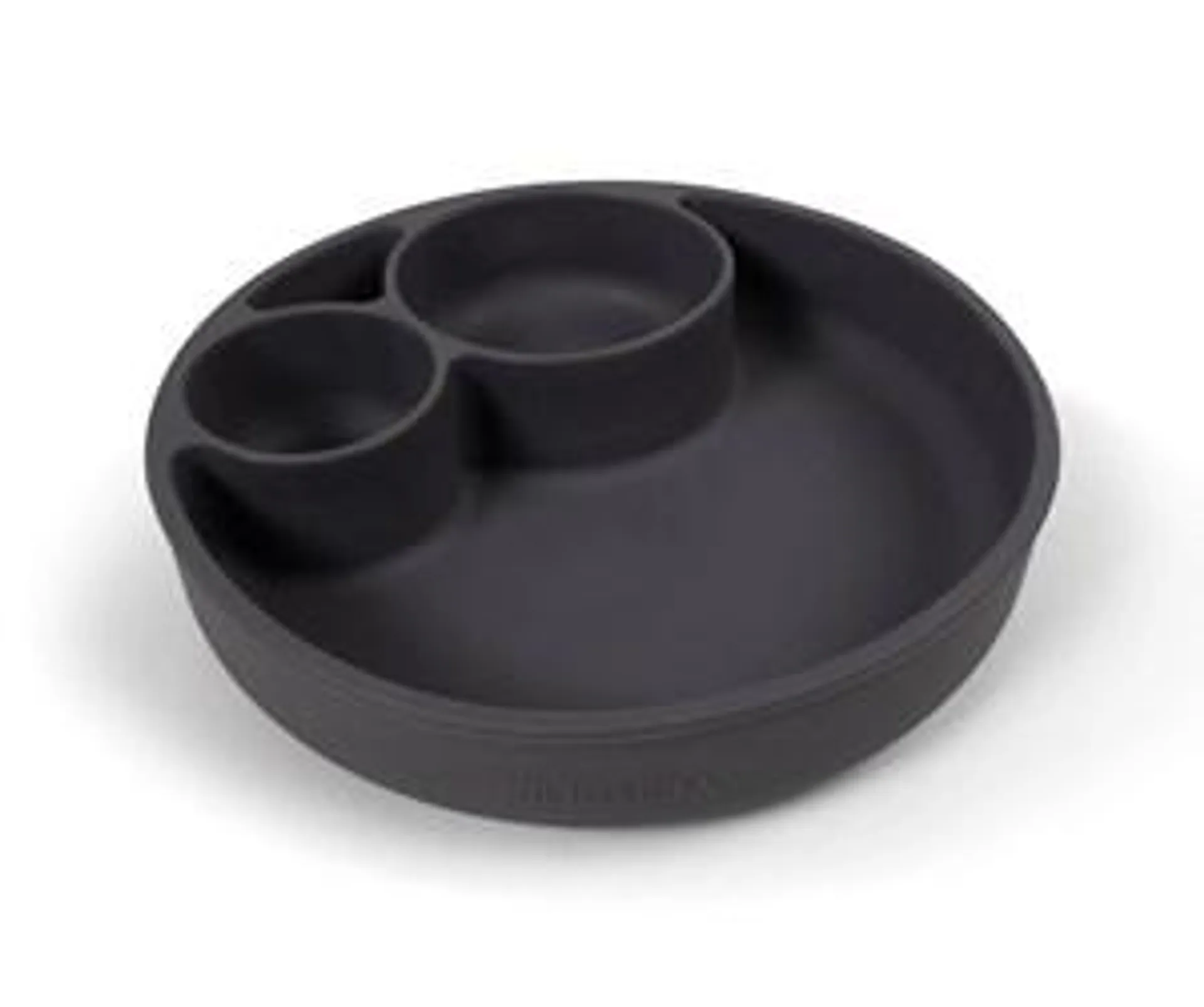 Filibabba Silicone divided plate - Stone Grey