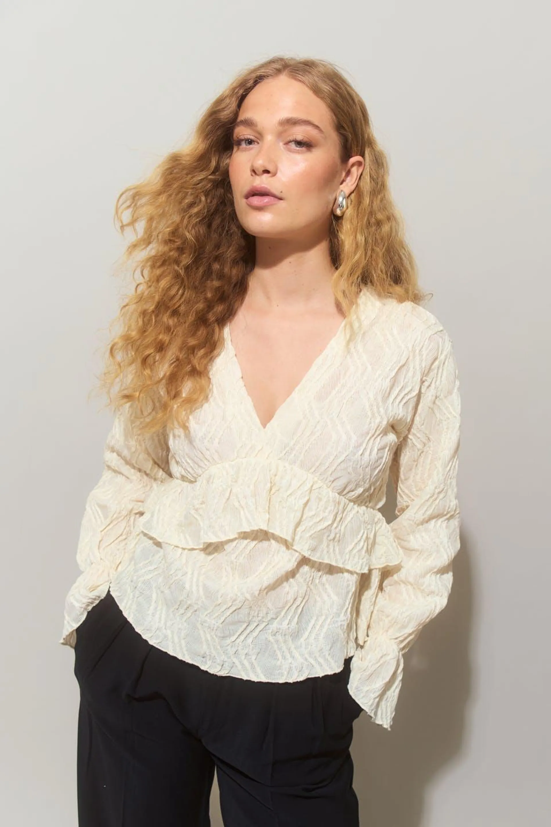 Boho frill top