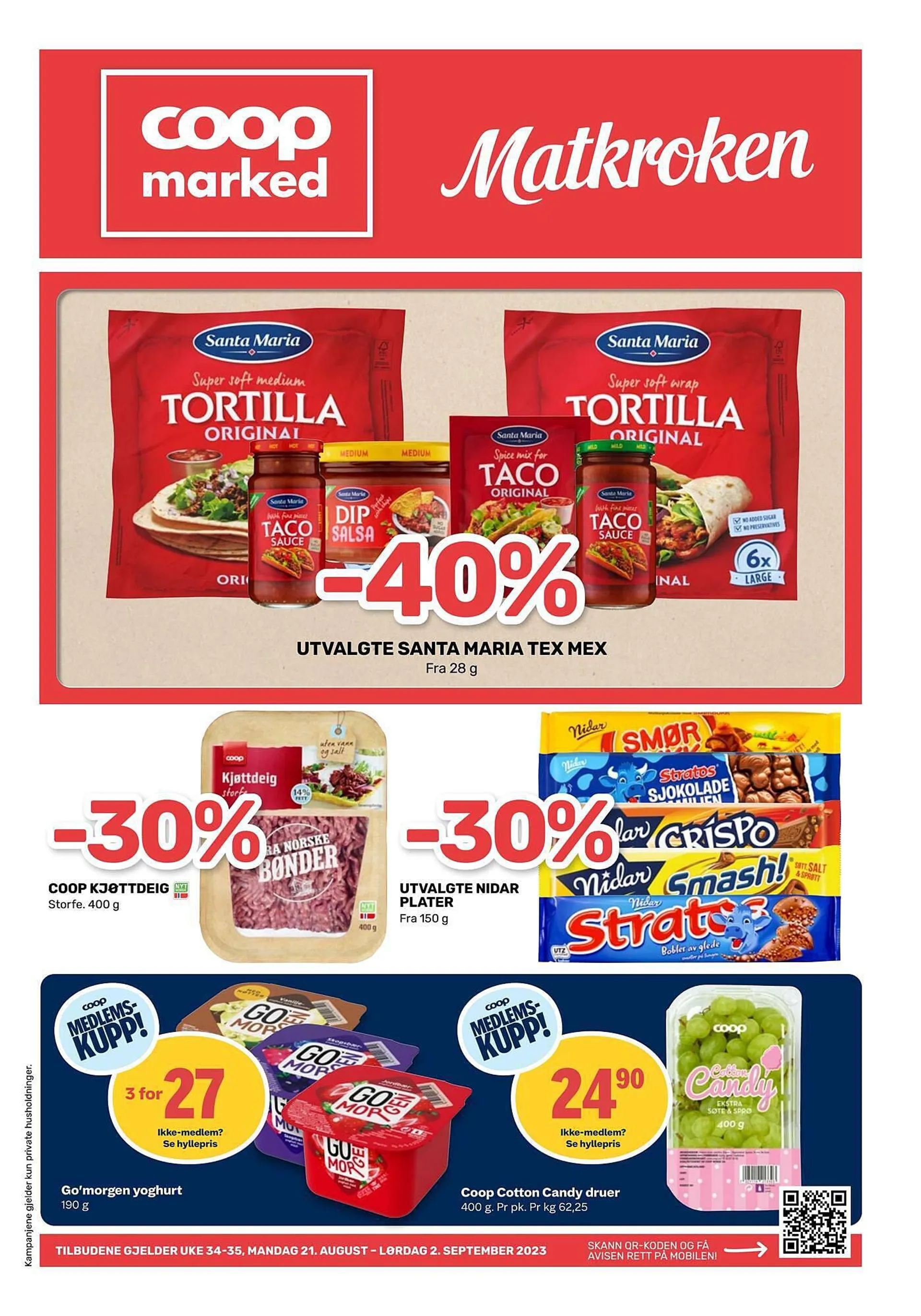Coop Marked Kundeavis fra 20. august til 2. september 2023 - kundeavisside 1