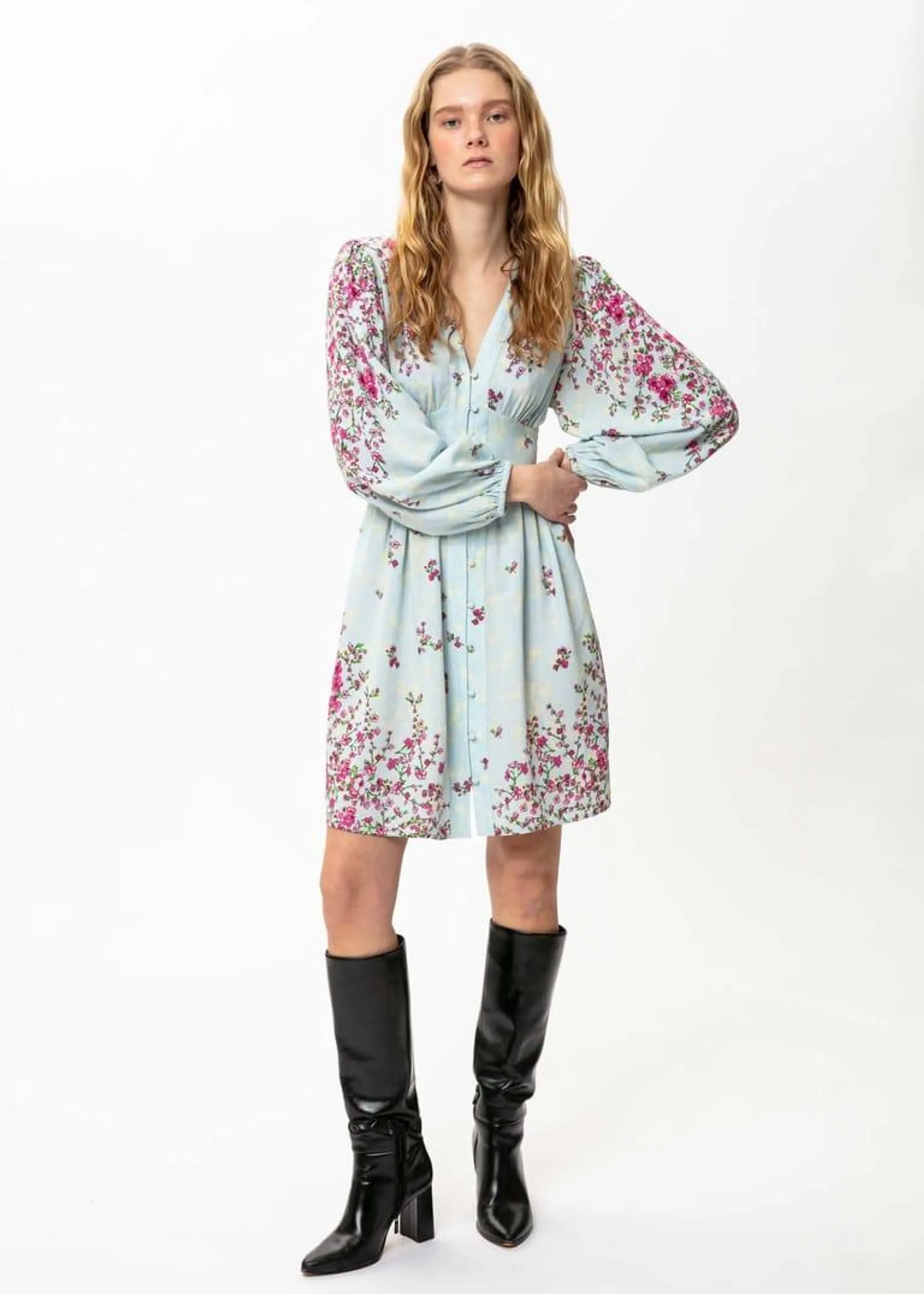 Floral long sleeved dress