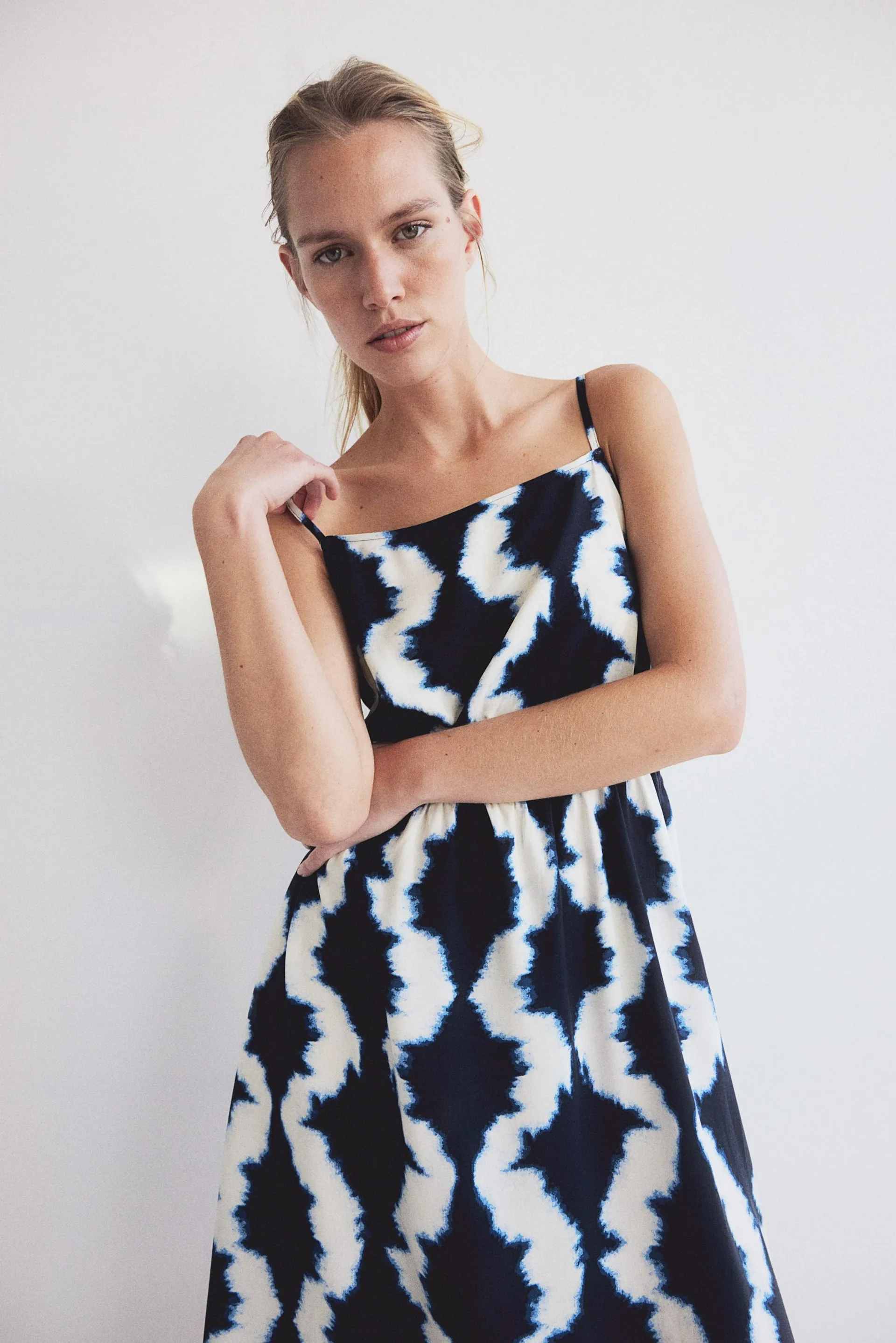 Strappy viscose dress