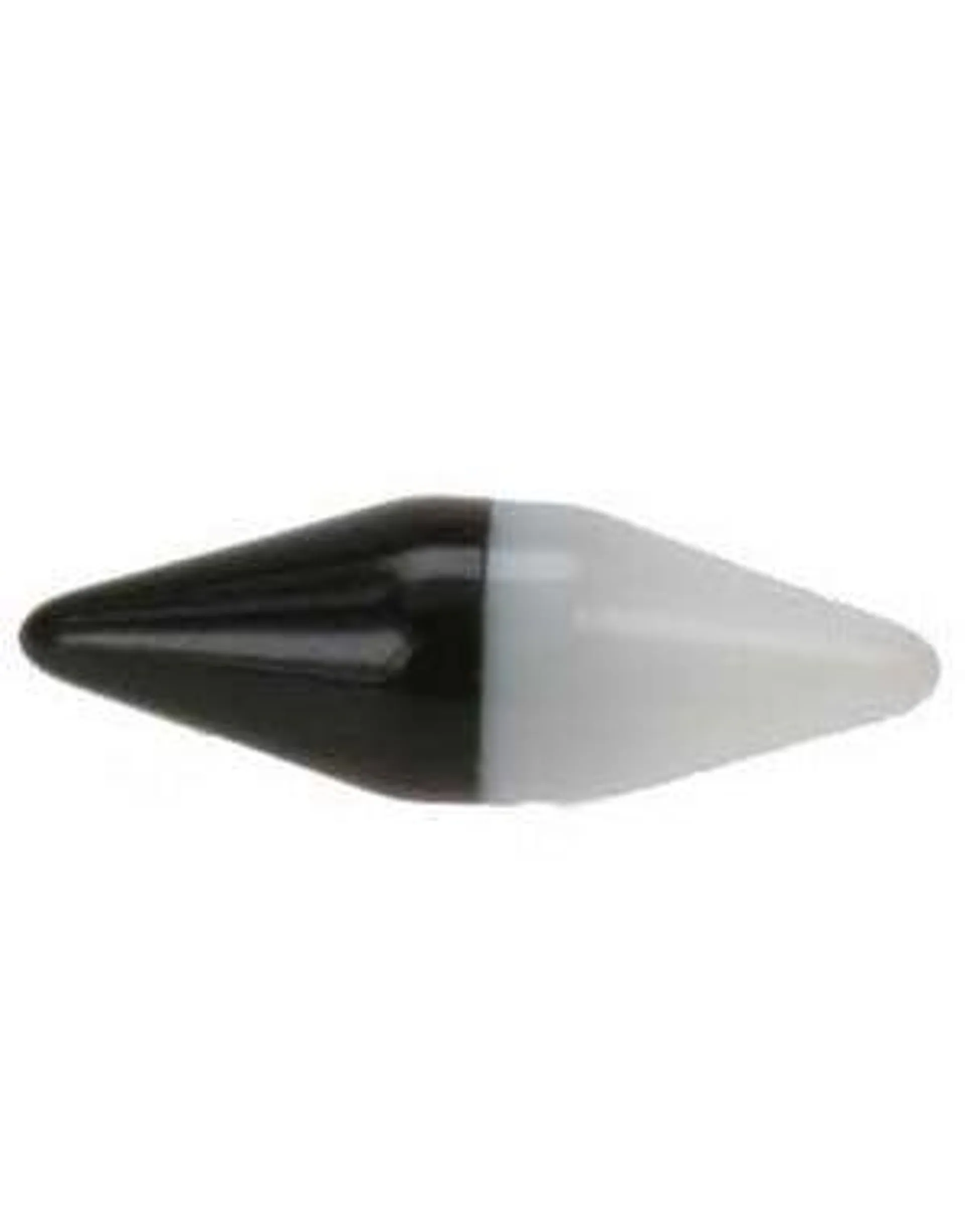 Spiss Pille Svart/Hvit - 5x15 mm Akrylkule til 1,6 mm stang