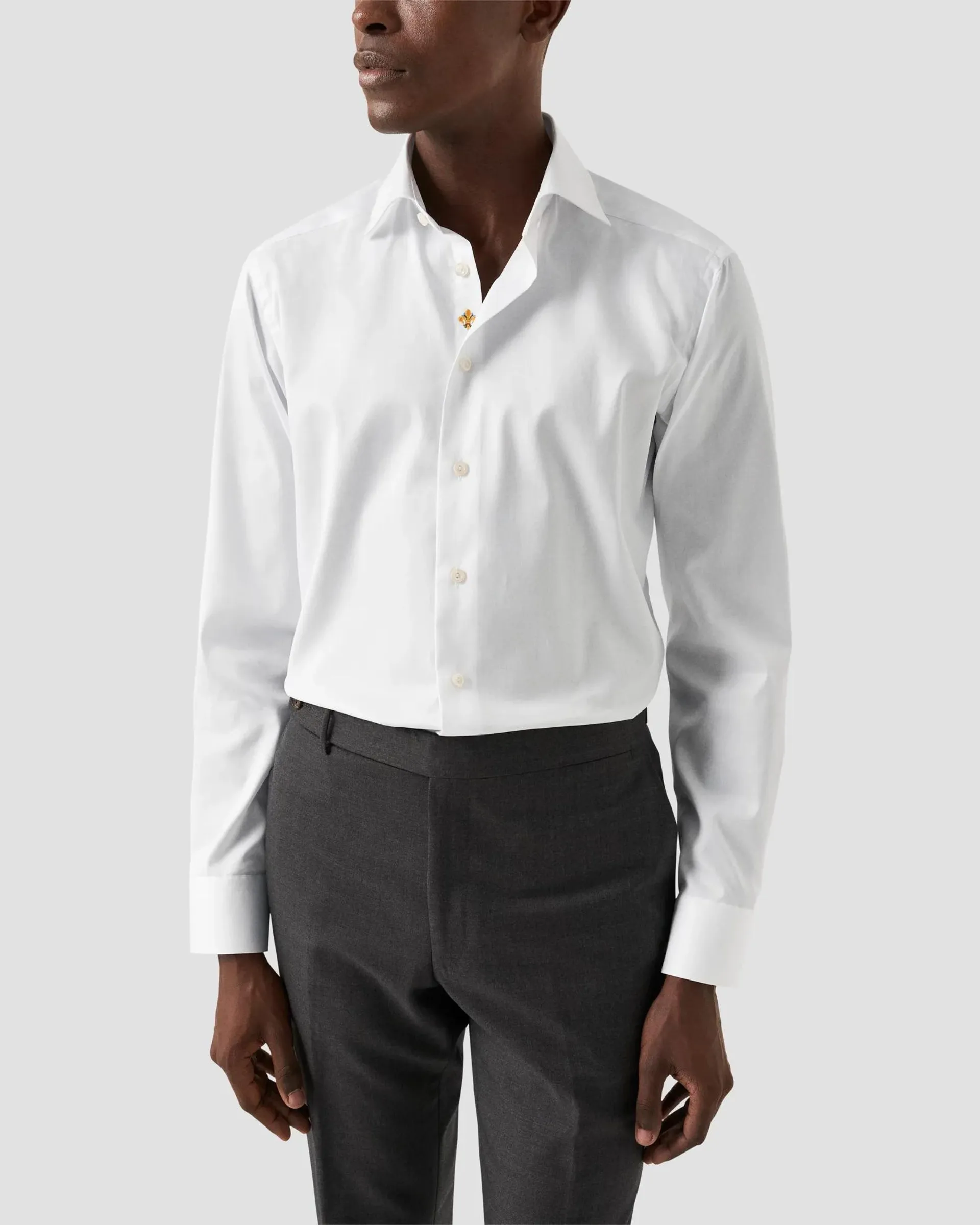 Embroidery Solid Signature Twill Shirt