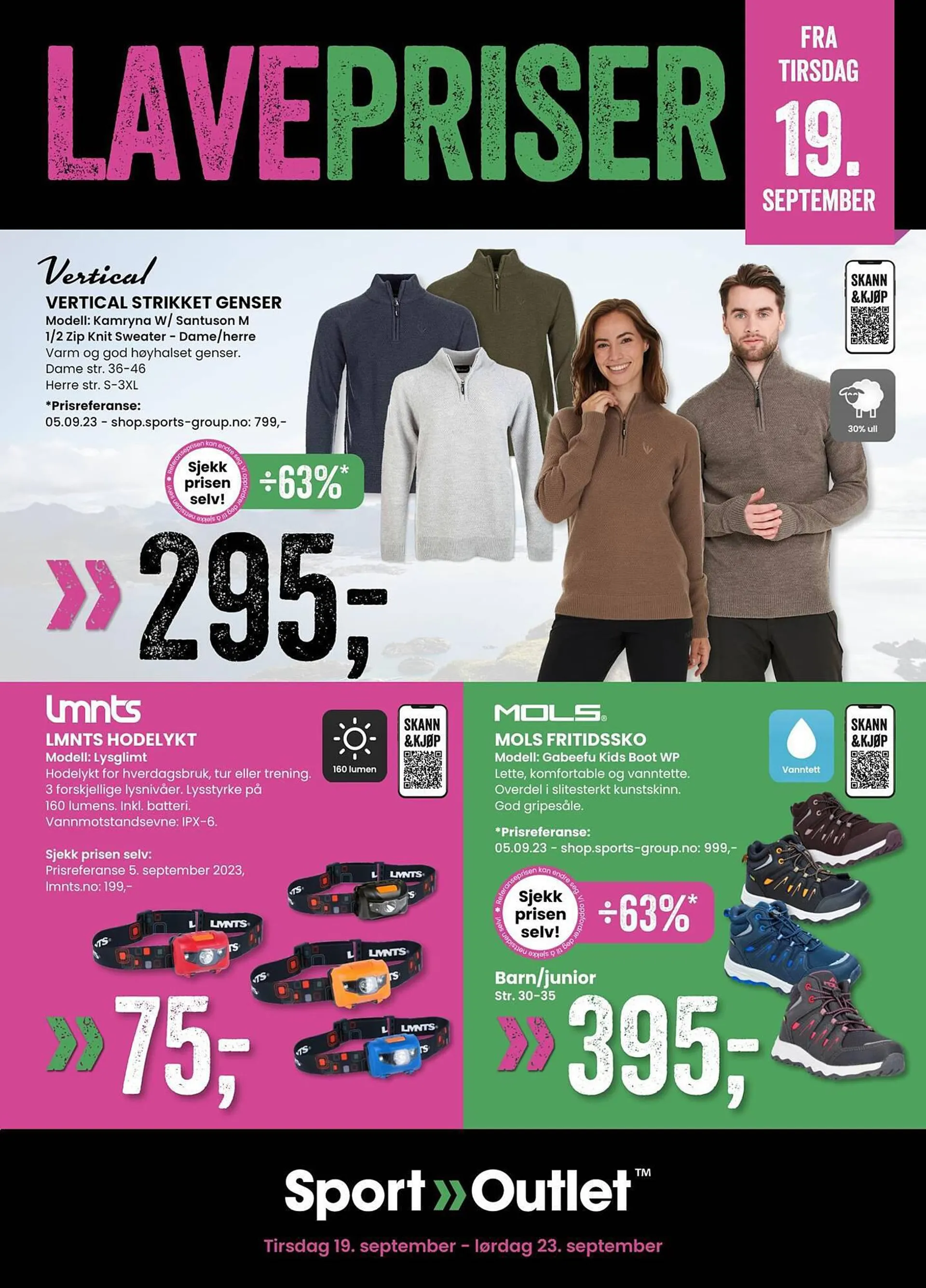 Sport Outlet Kundeavis fra 18. september til 23. september 2023 - kundeavisside 1