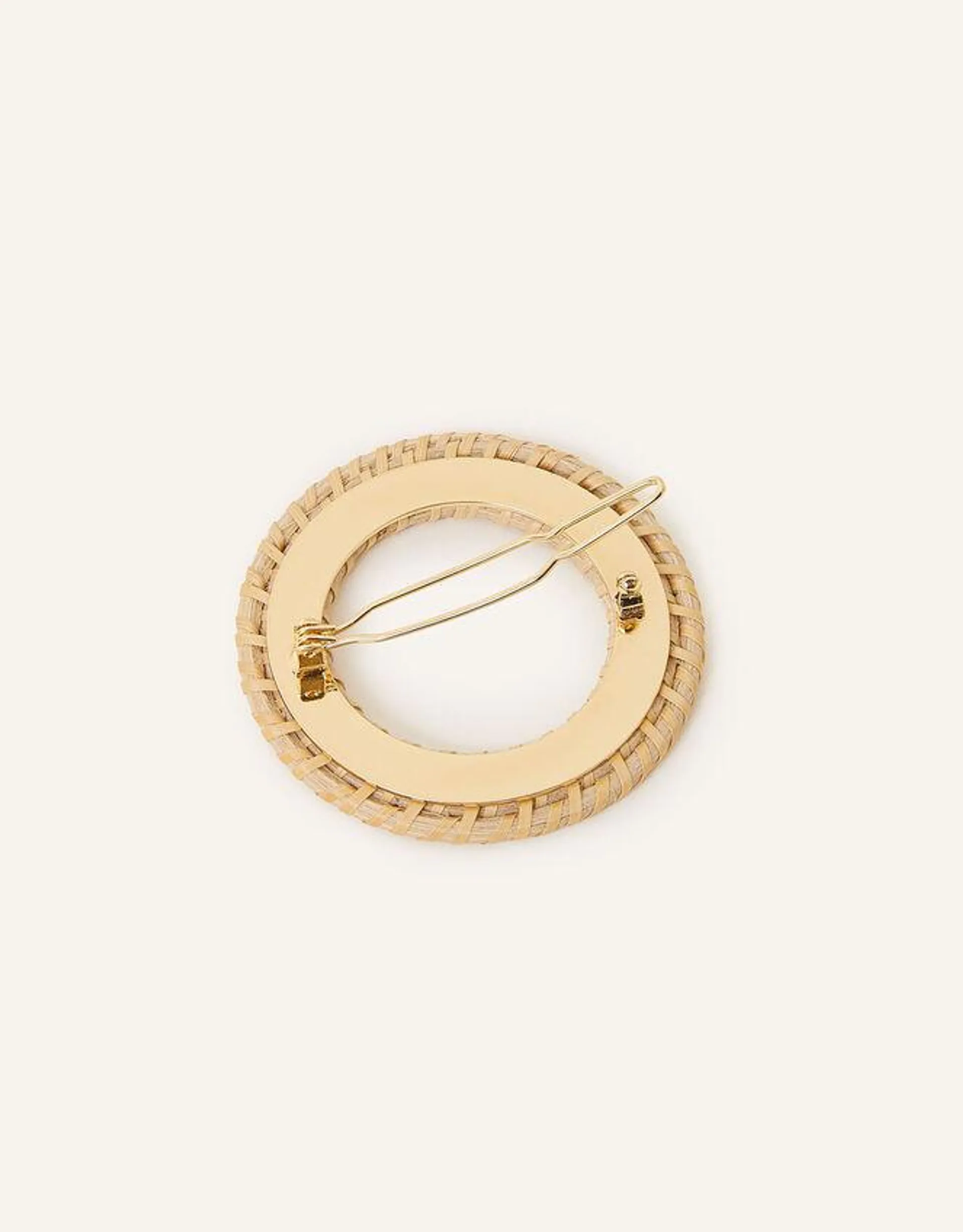 Raffia Circle Hair Clip