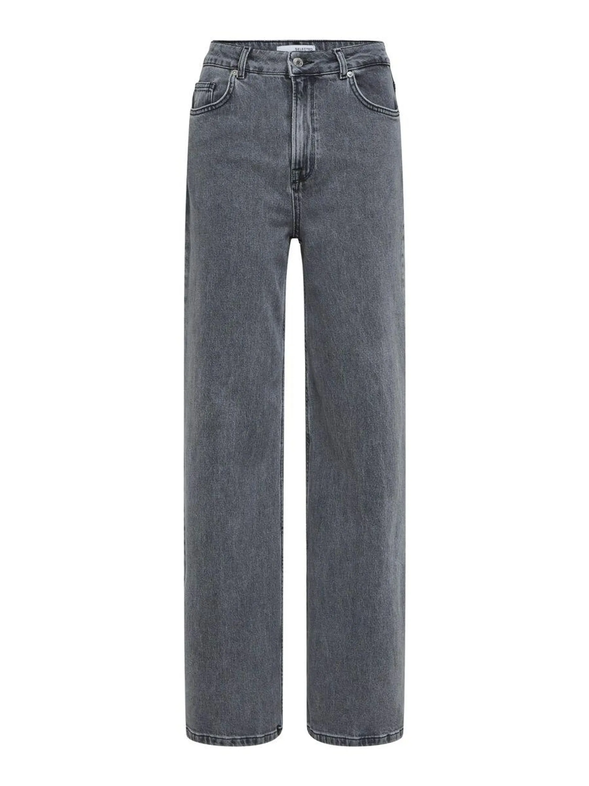 GRÅ JEANS MED VID PASSFORM