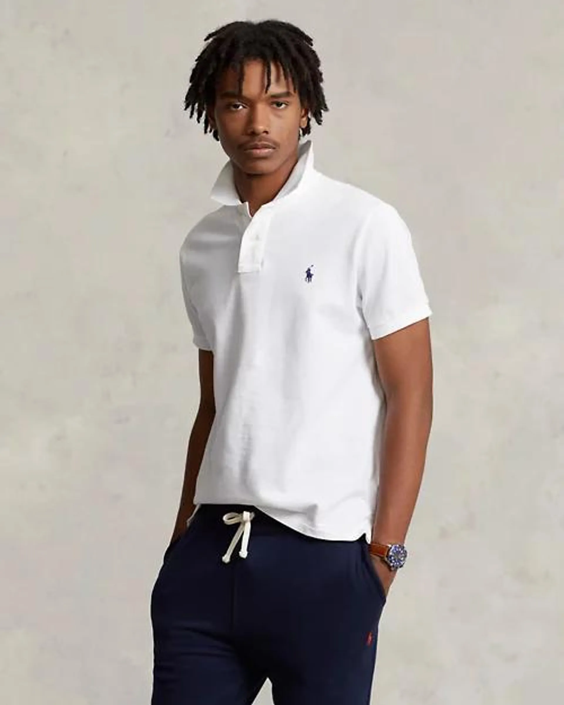 Slim Fit Mesh Polo Shirt