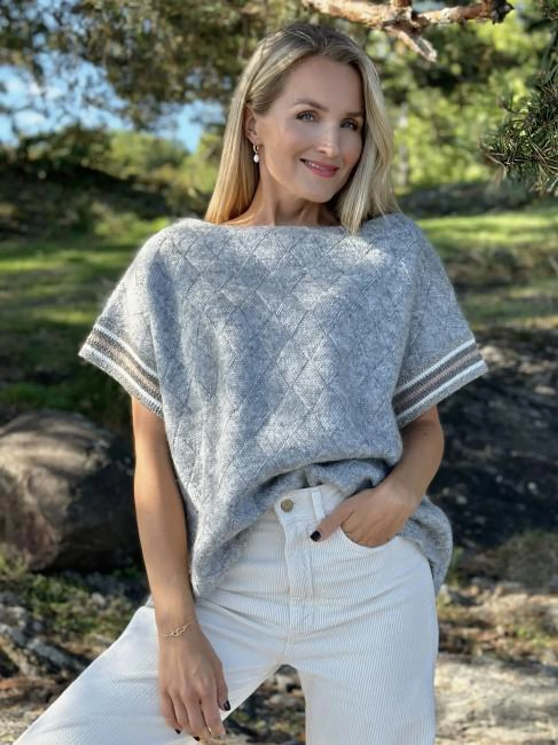 Coya Knit Cape Drizzle M