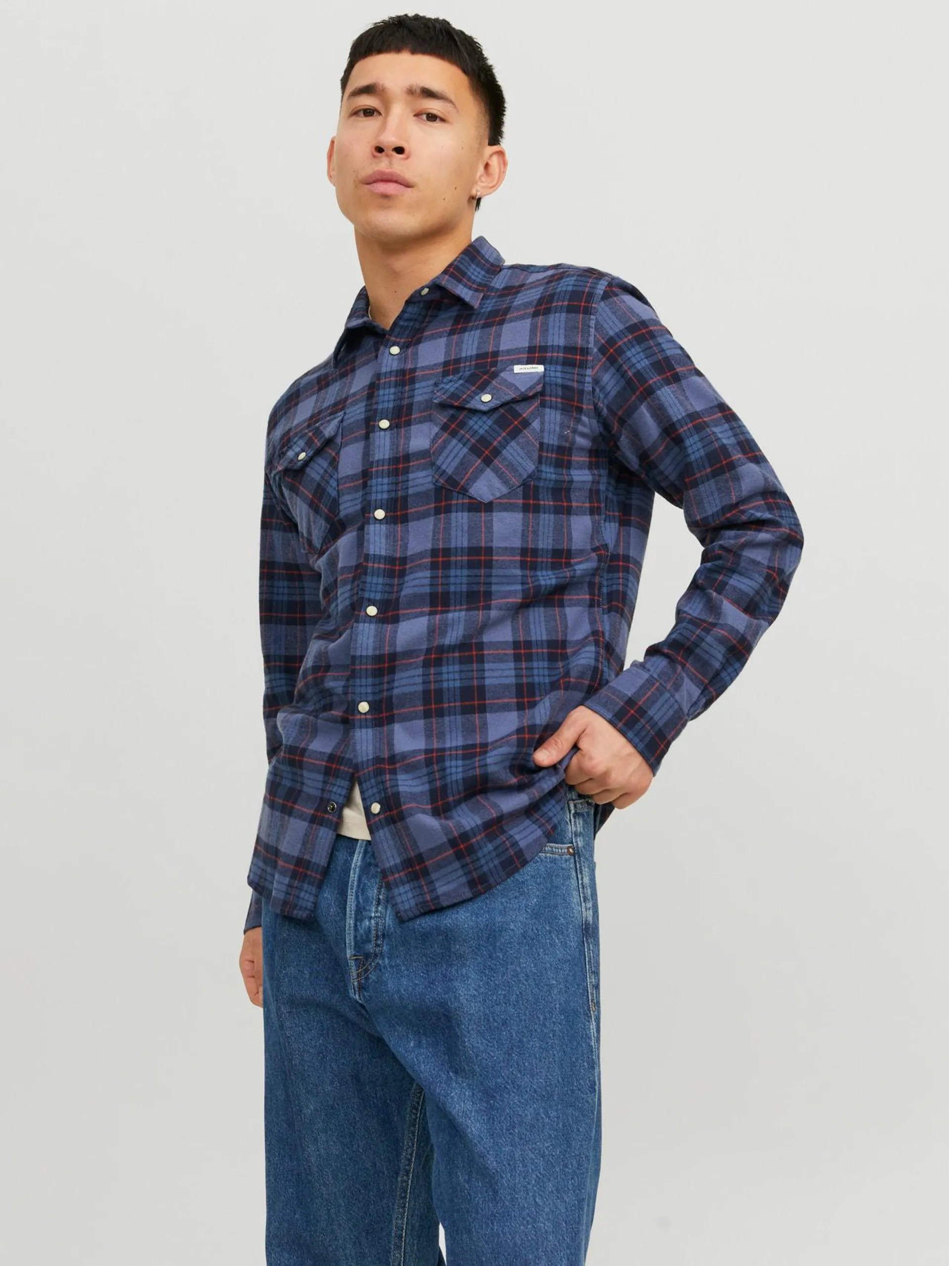 Slim Fit Rutete skjorte