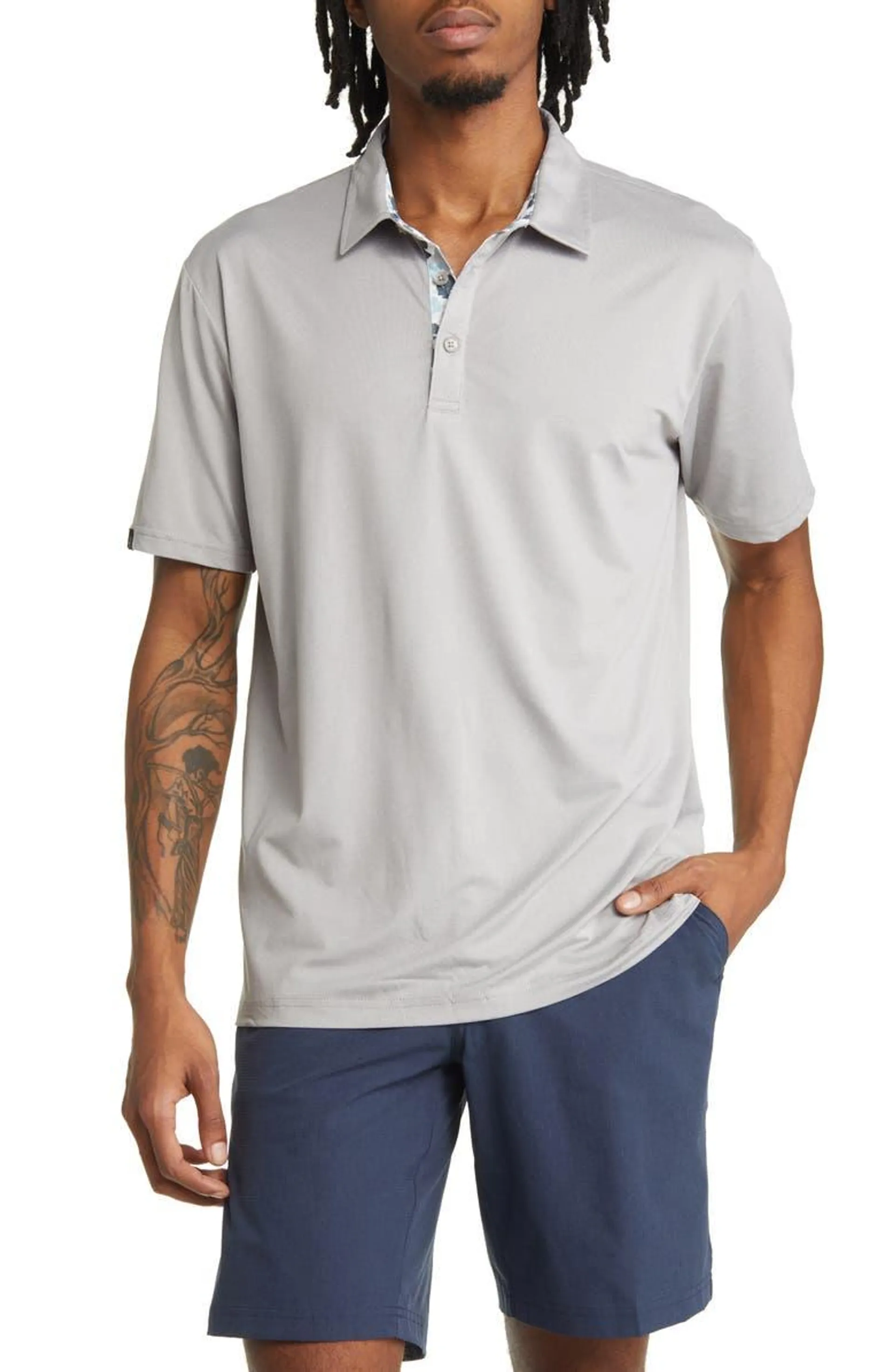 James Solid Stretch Golf Polo