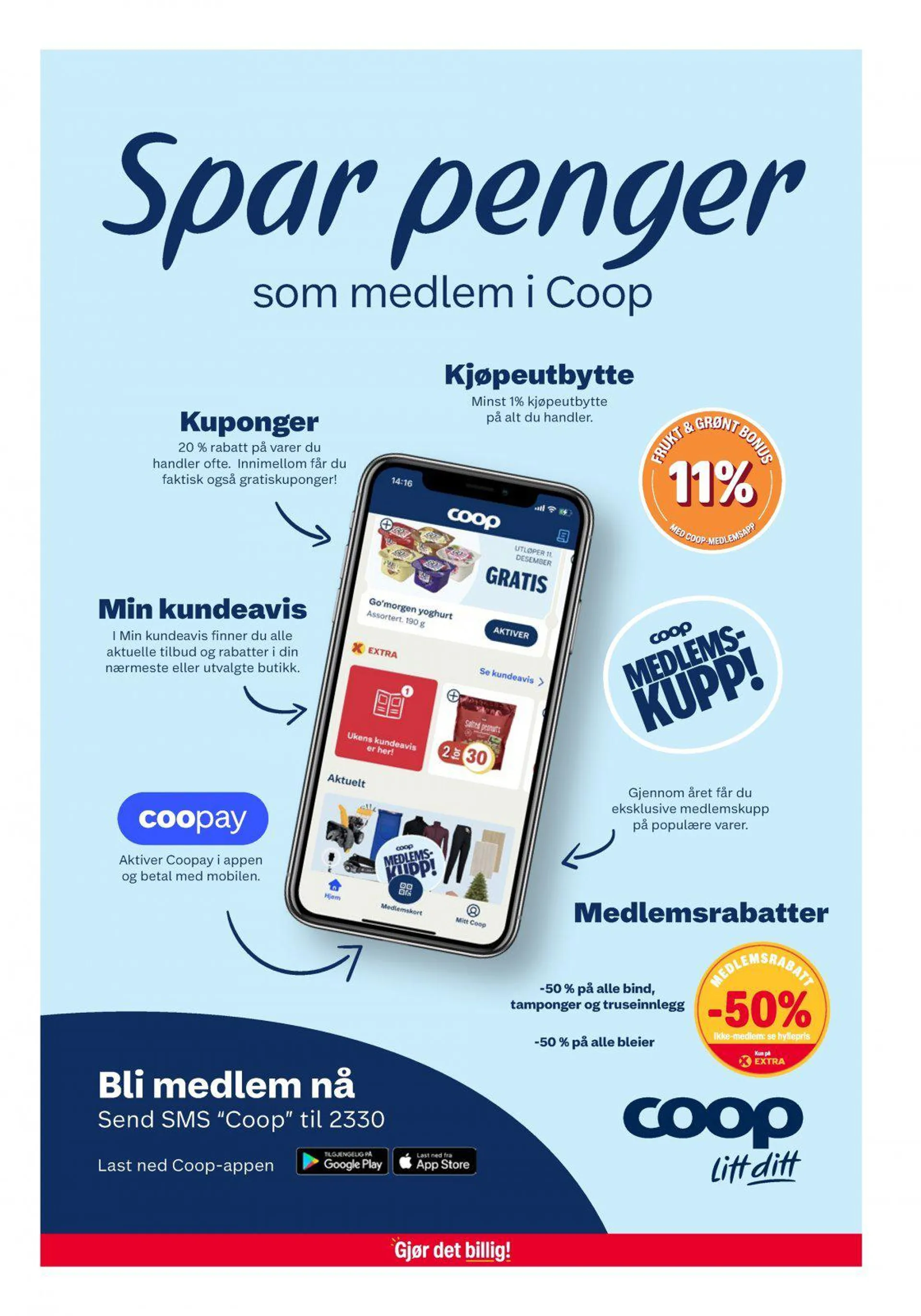 COOP Extra kundeavis til 01.10.2023 fra 30. september til 1. oktober 2023 - kundeavisside 16