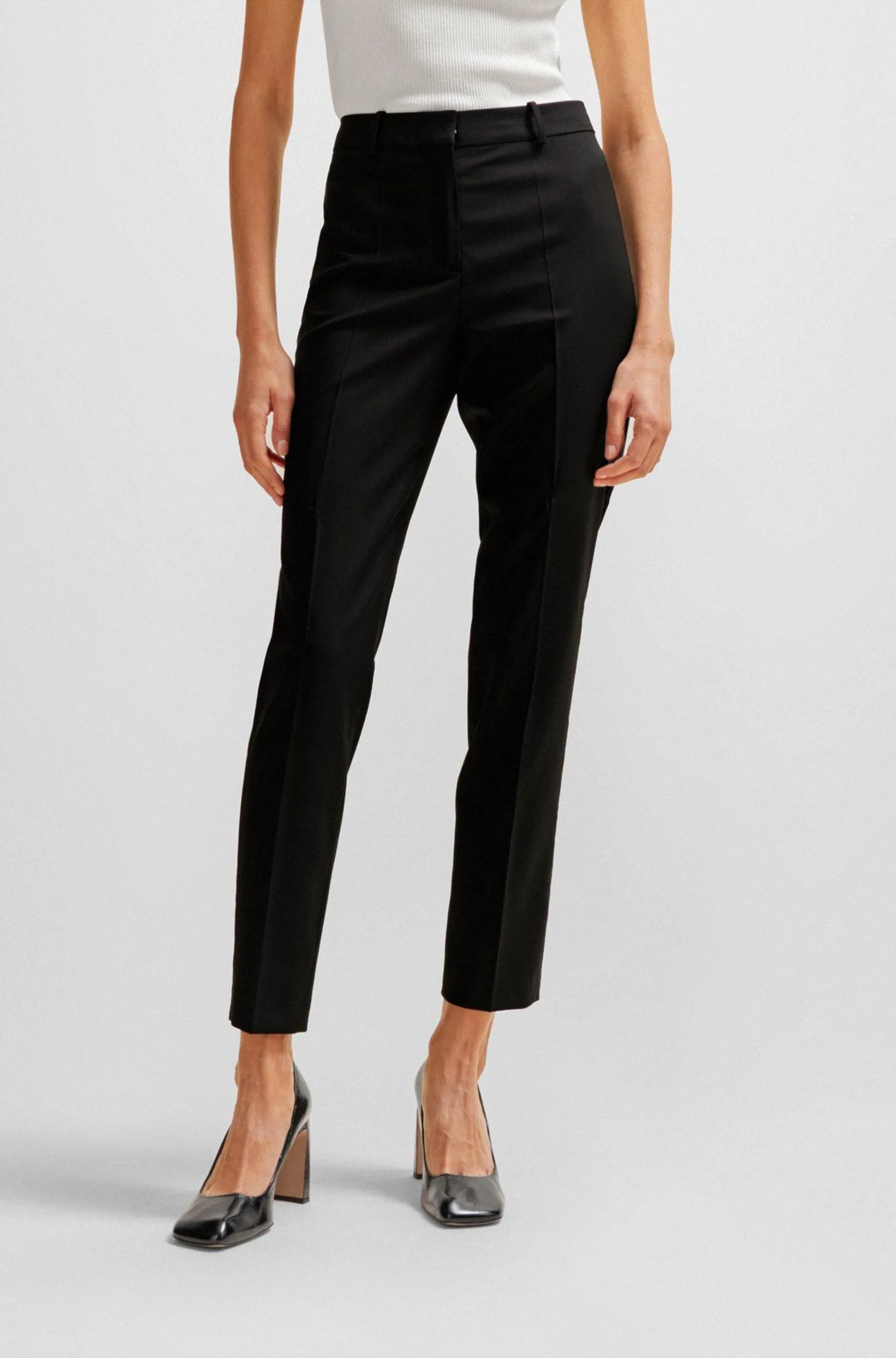 Regular-fit trousers in virgin wool