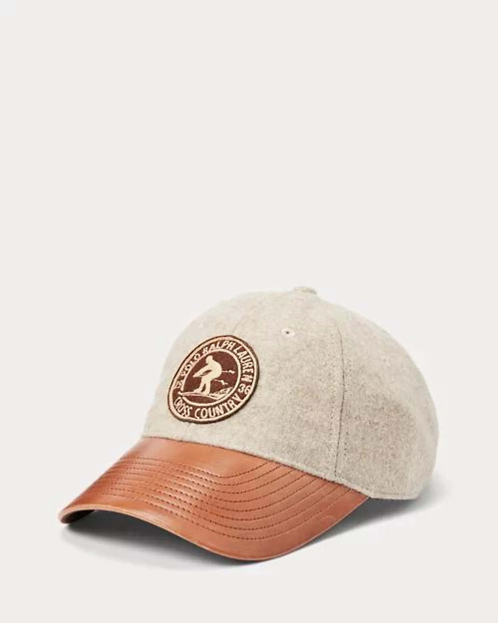 Suede-Bill Wool Twill Ball Cap