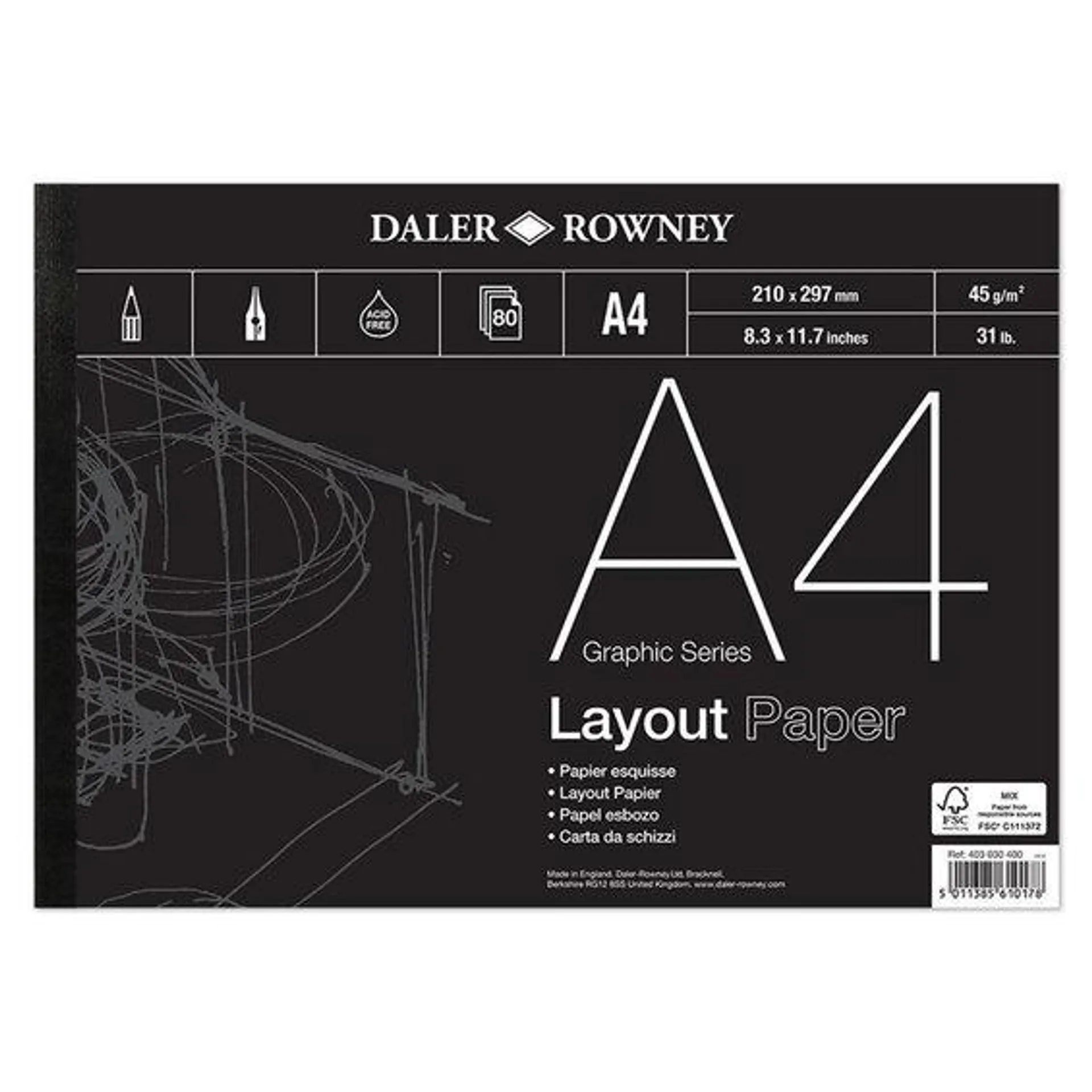 DR Layoutblokk 45 g A4