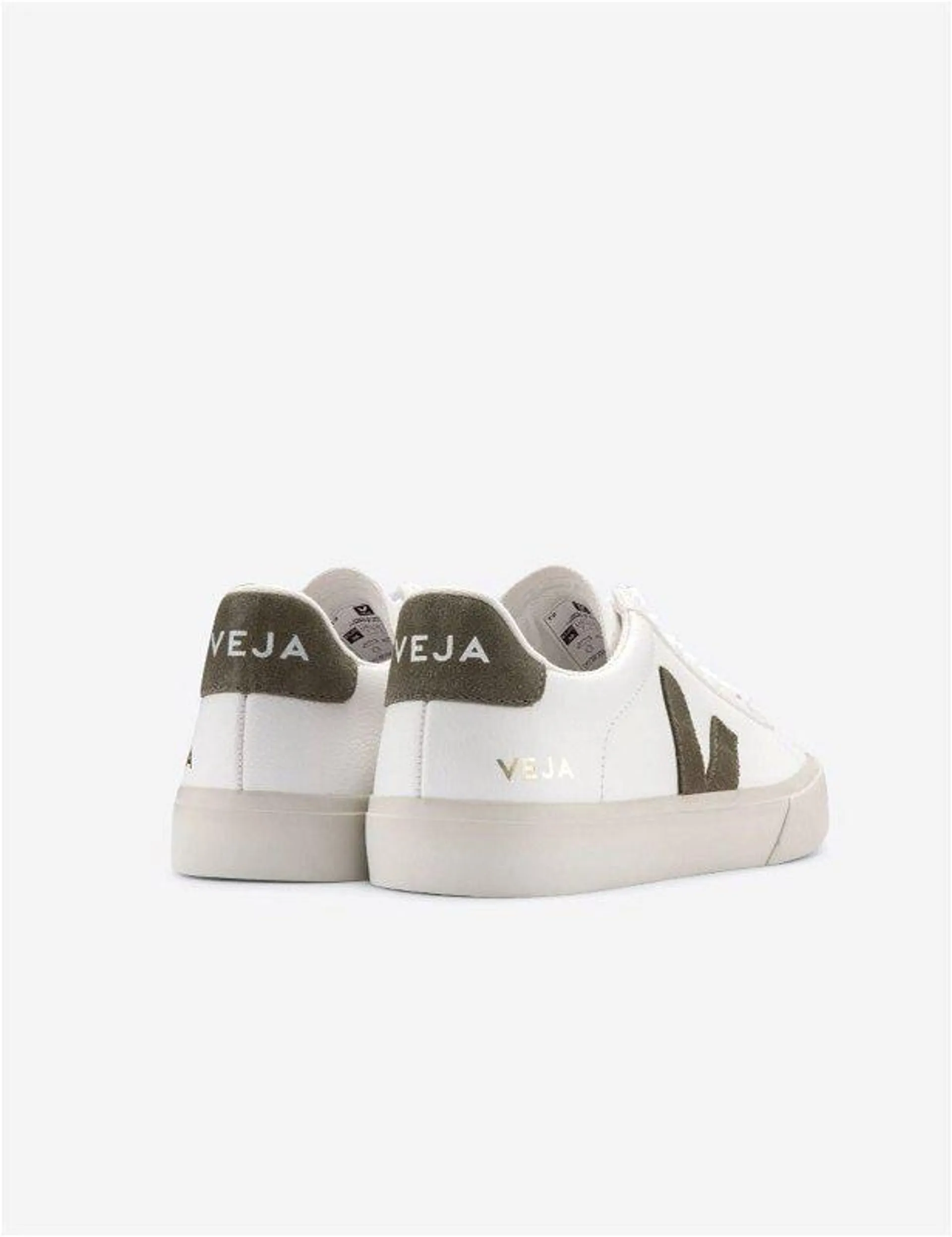 Campo Chromefree Leather Sneakers White Kaki