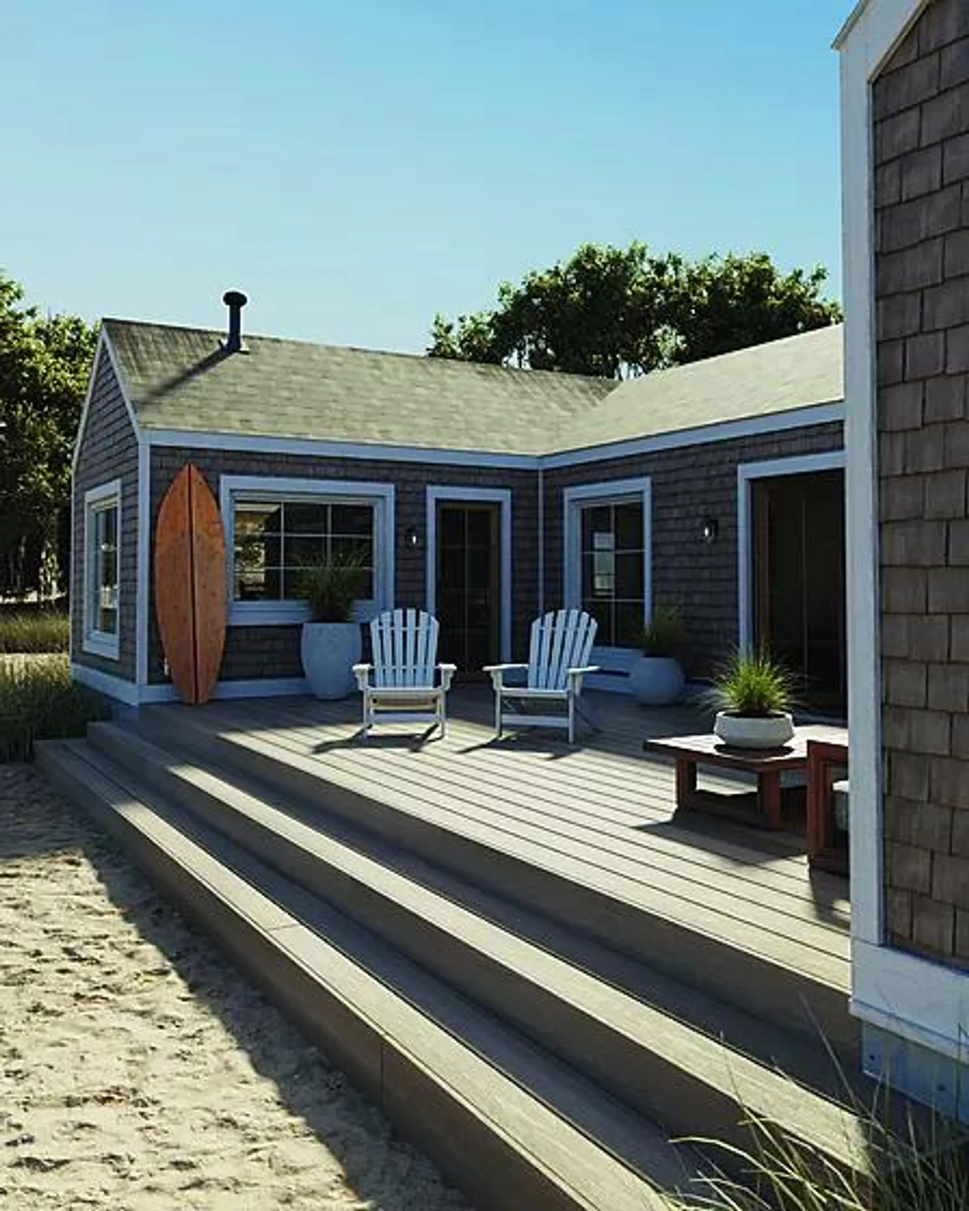 Kompositt terrassebord grå Seaside Mist 24x137x4880 mm