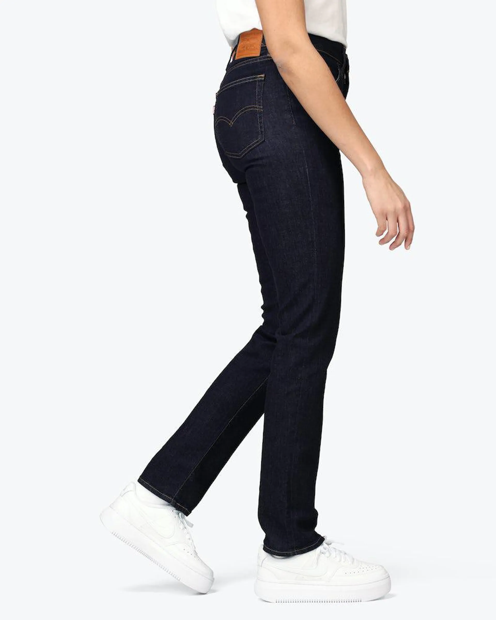 724™ High Rise Straight Mørk Blå Jeans