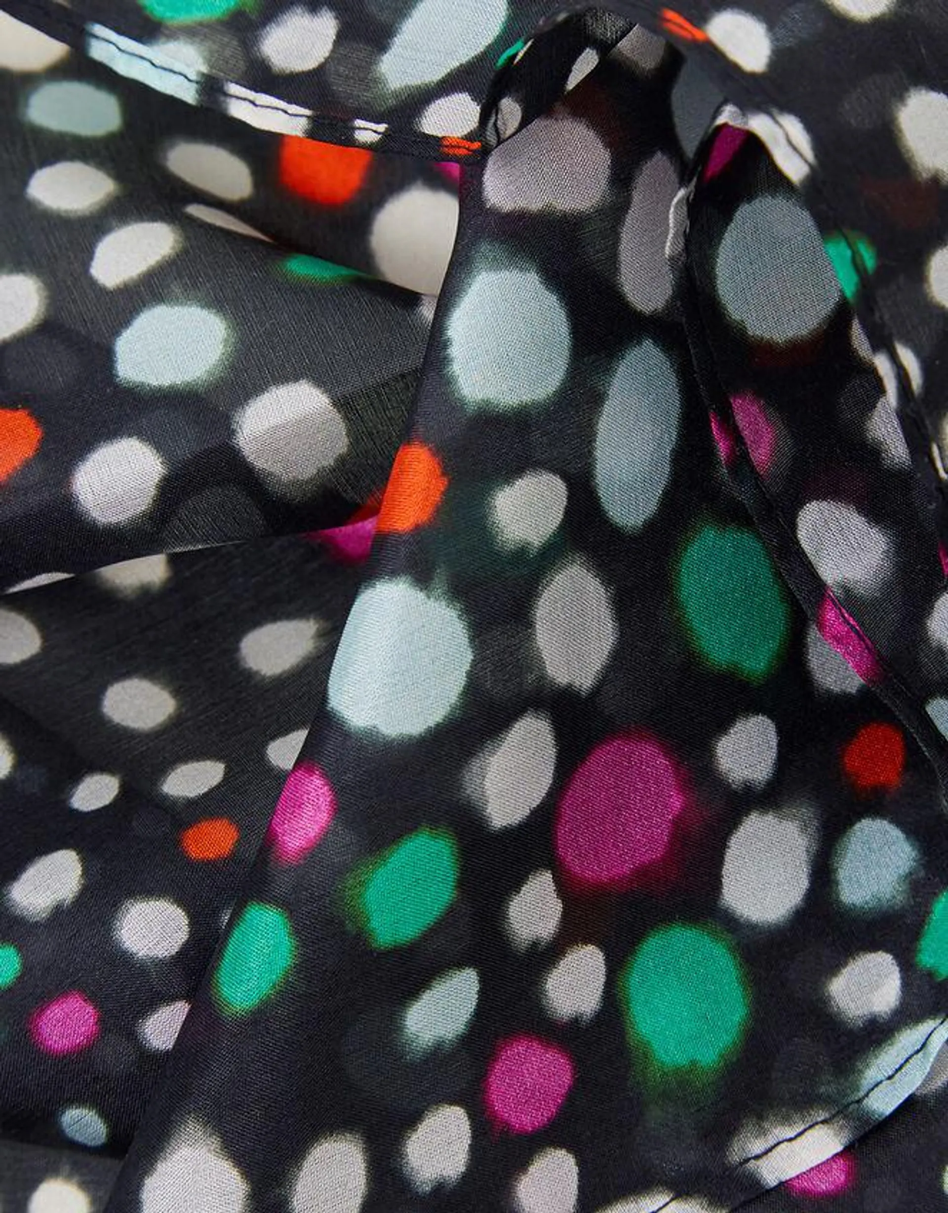 Spot Print Silk Scarf