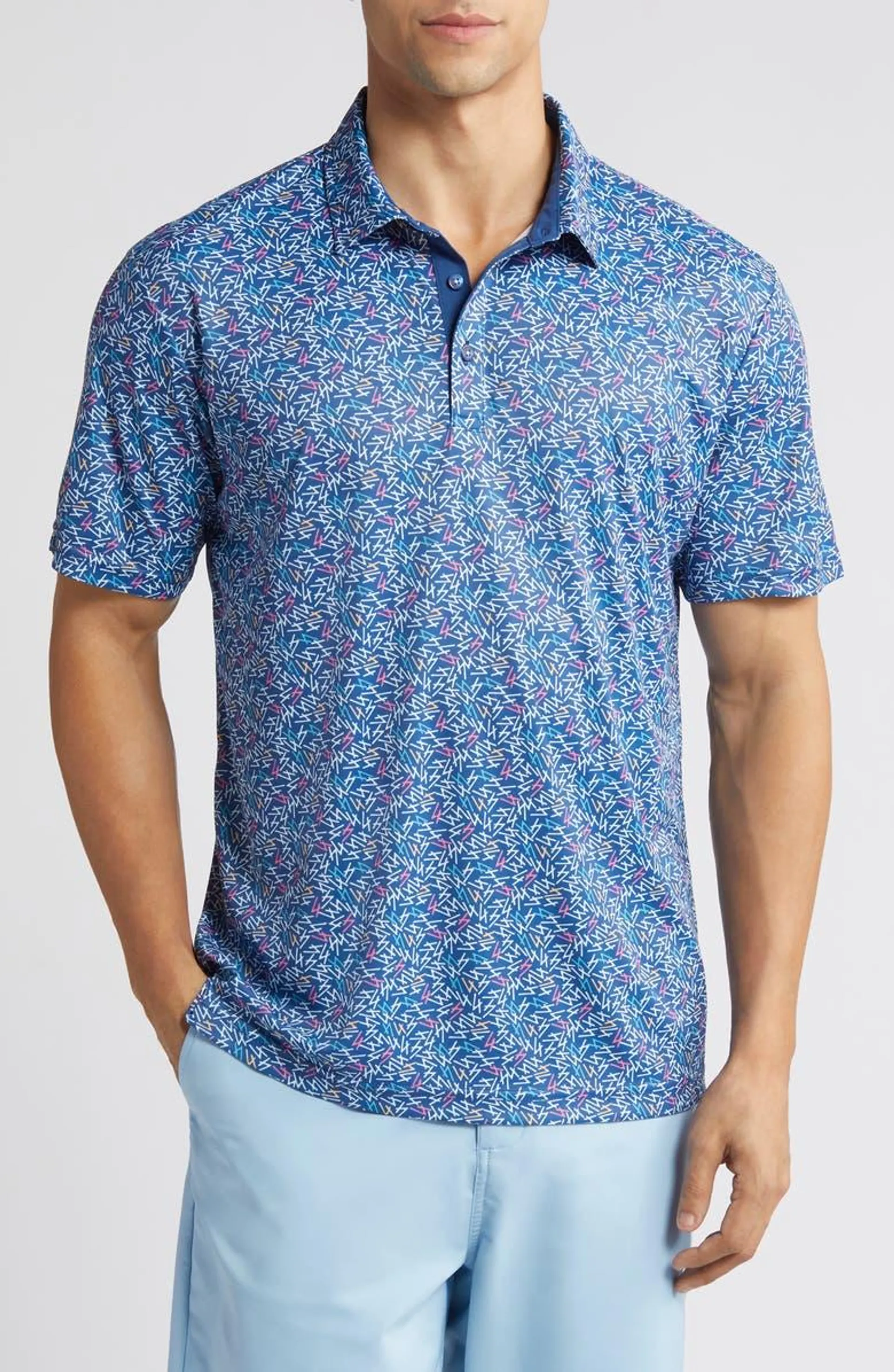 Fore Scatter Print Golf Polo