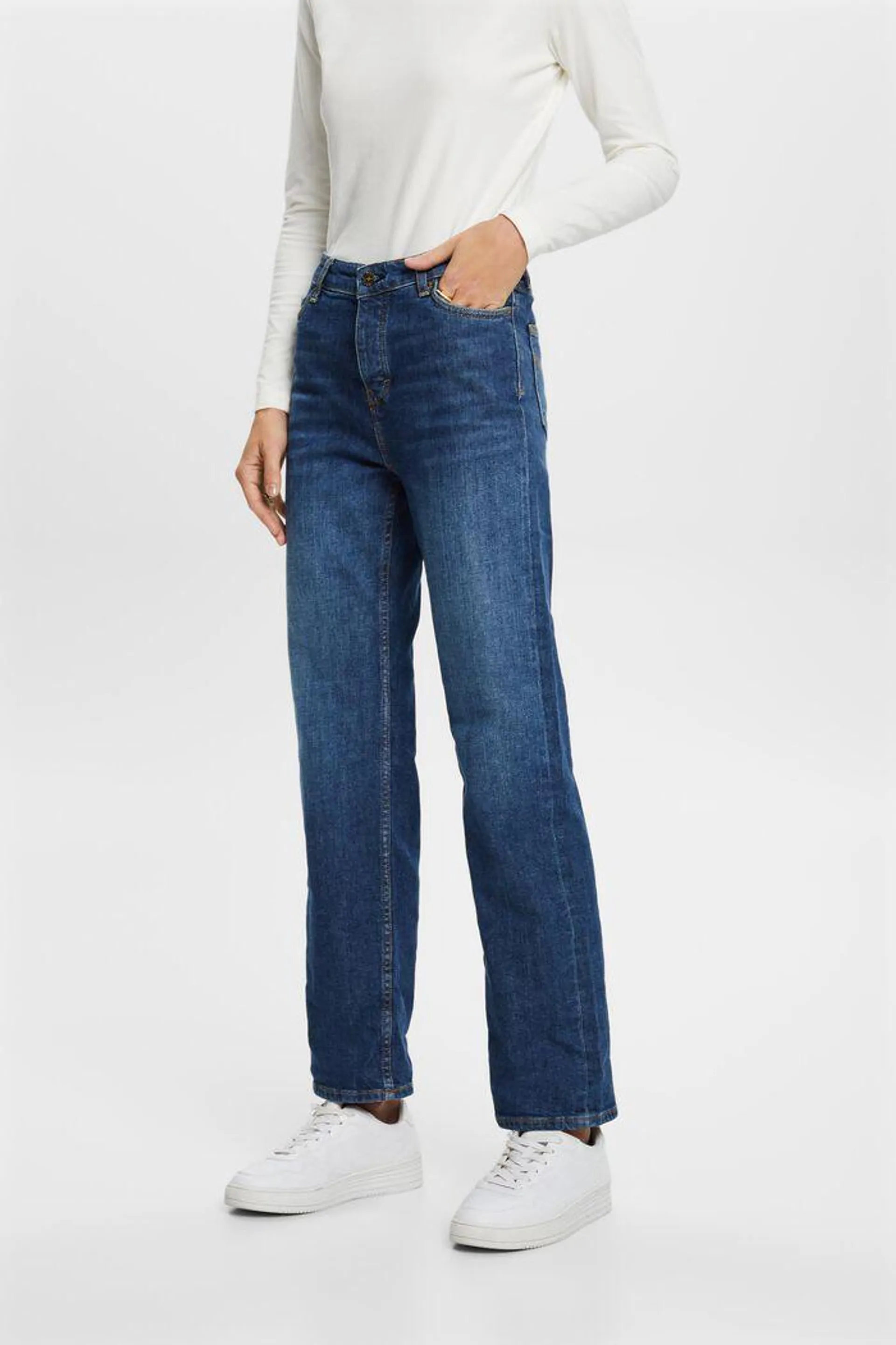 High-Rise Retro Straight Jeans