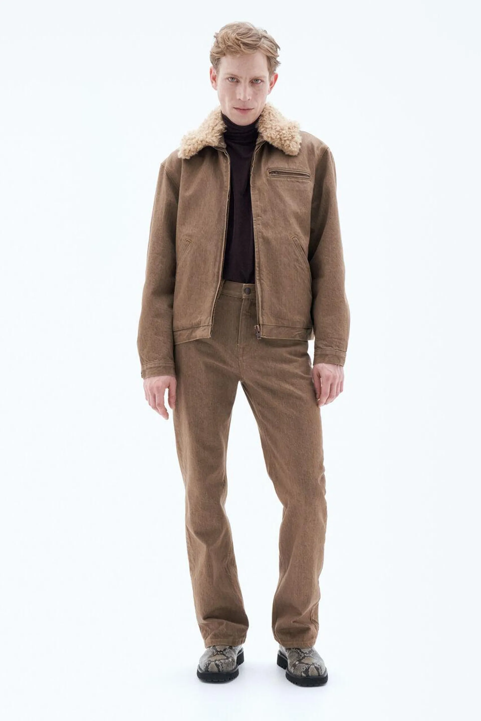 Industrial Denim Jacket Cane Brown