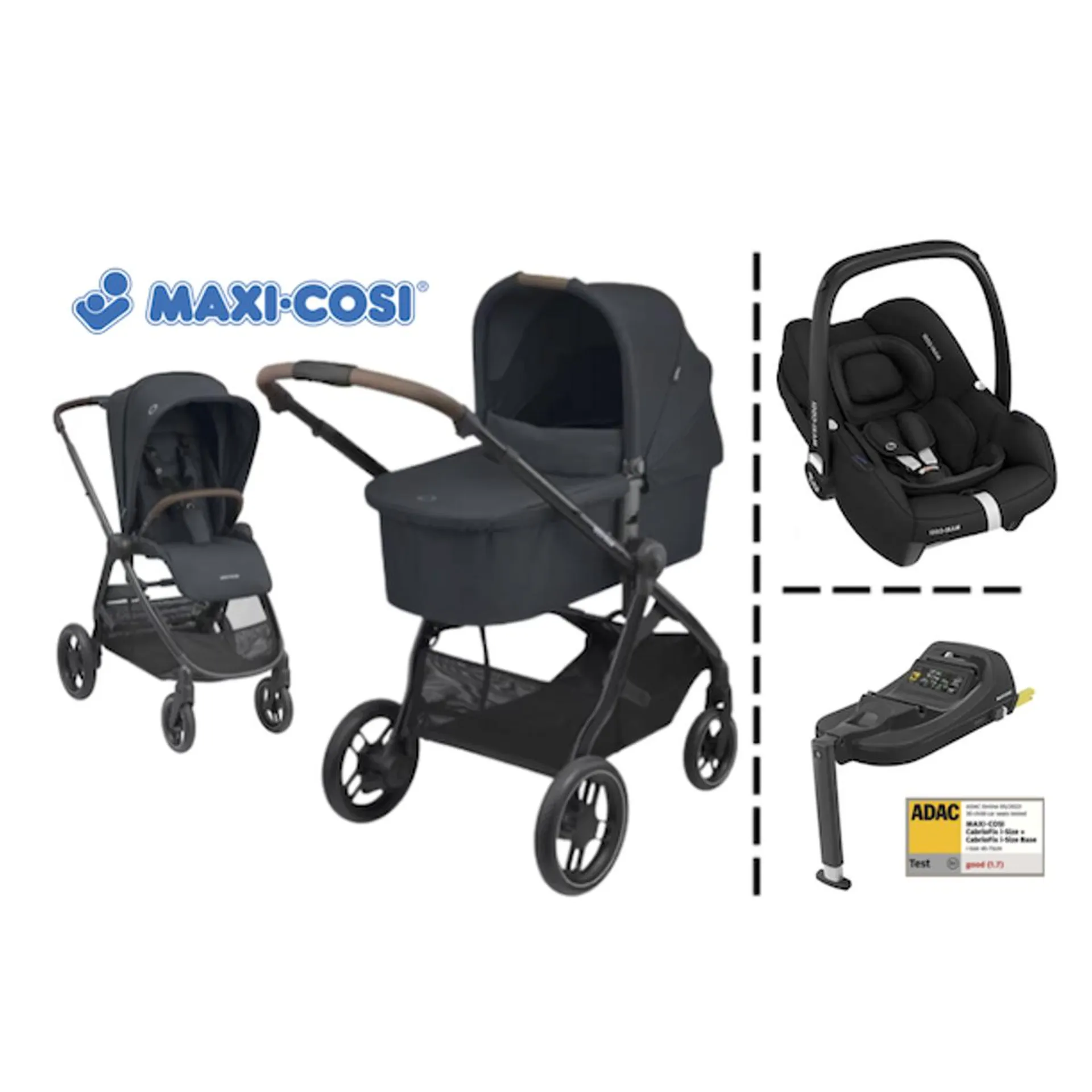 Maxi-Cosi | Street Plus kombivogn + Bilstol pakke | Essential Graphite