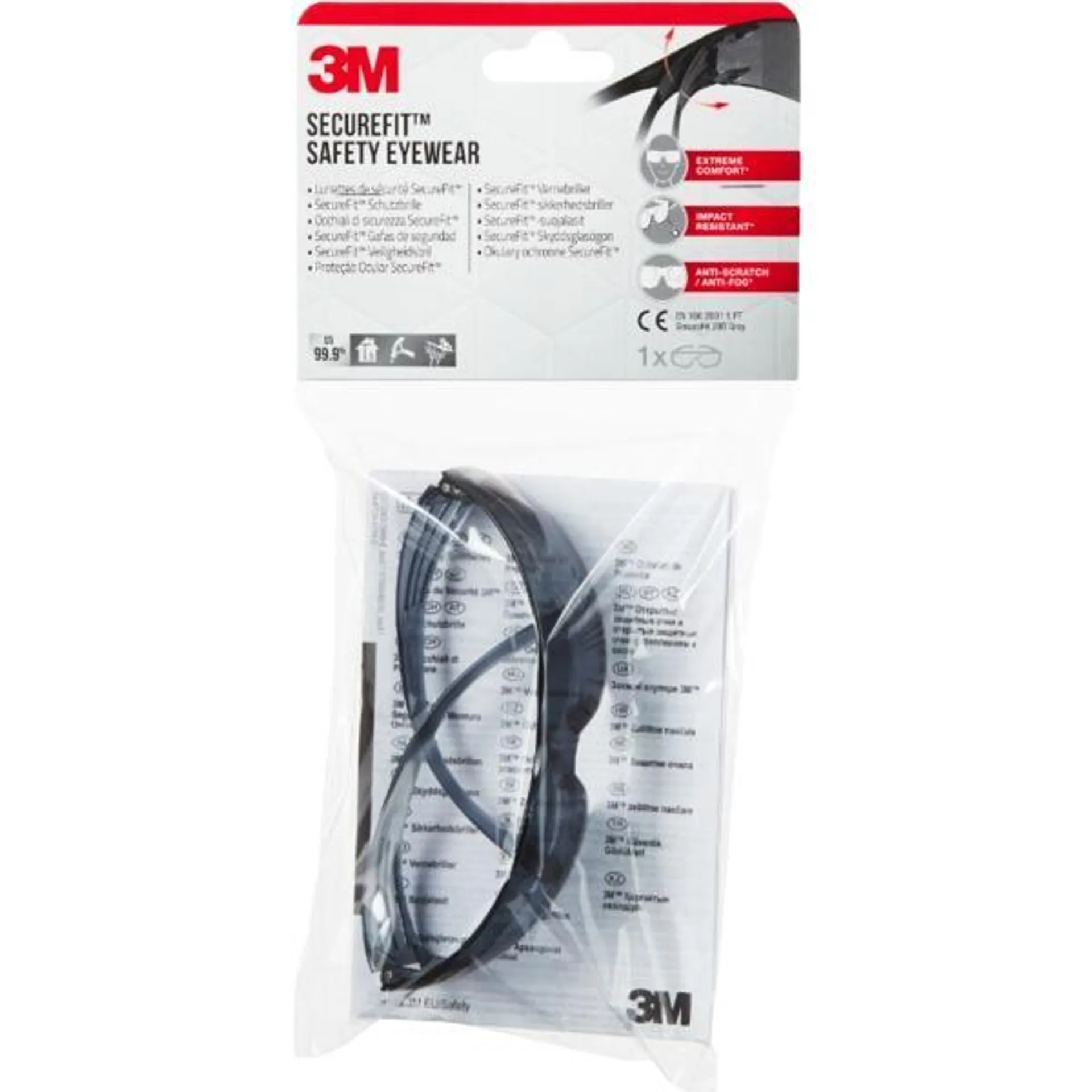 3M Vernebrille securefit 200gc2 mørk