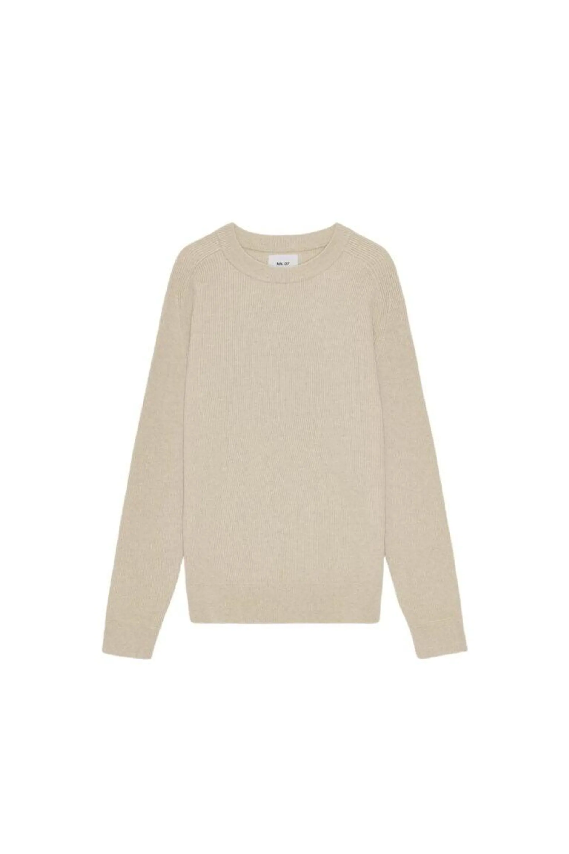 Kevin Rib Knitted Sweater – Beige