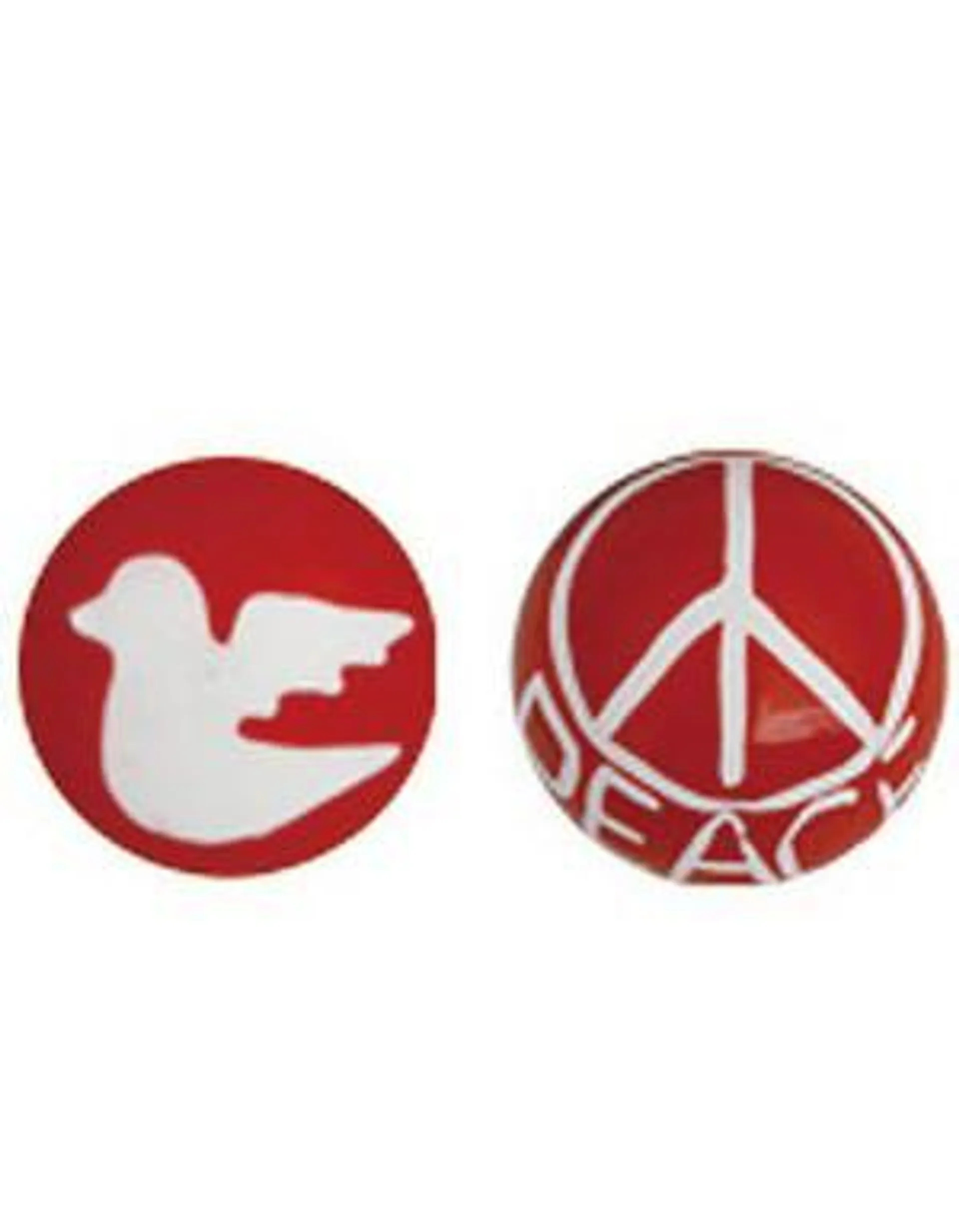 Peace - Rød Akrylkule