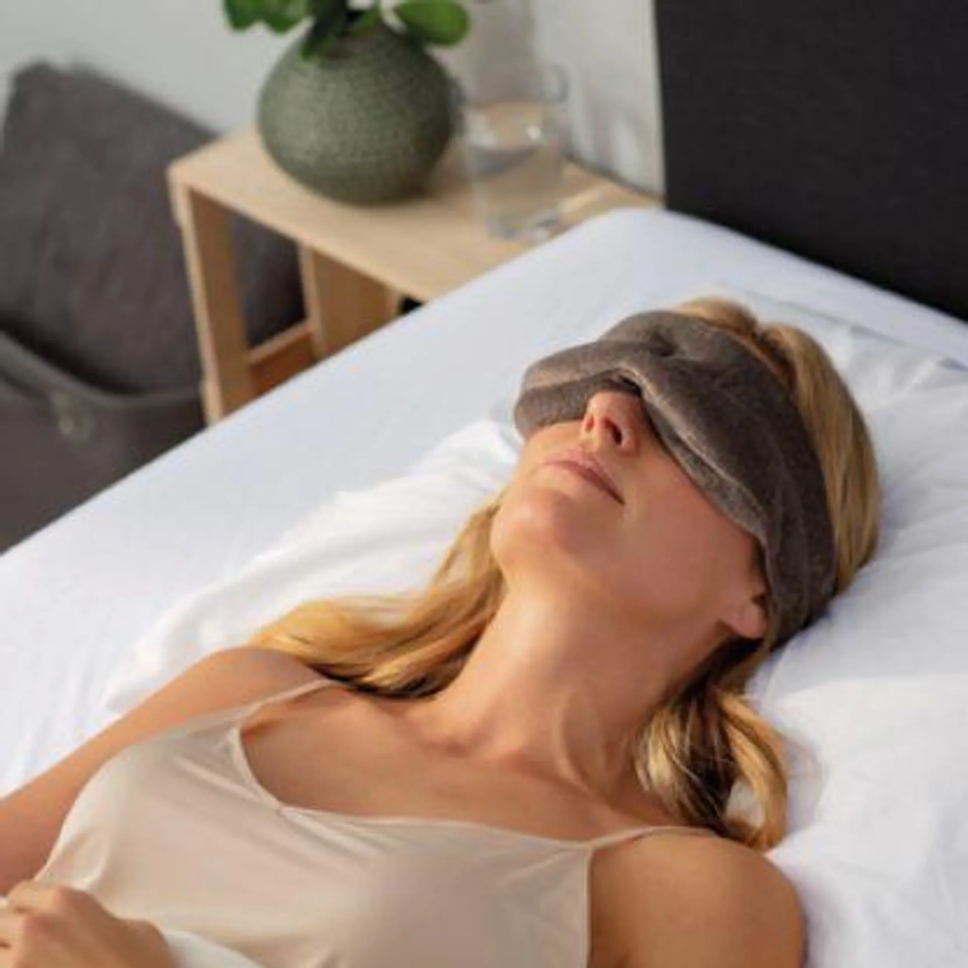 TEMPUR® Sovemaske Grå Velour