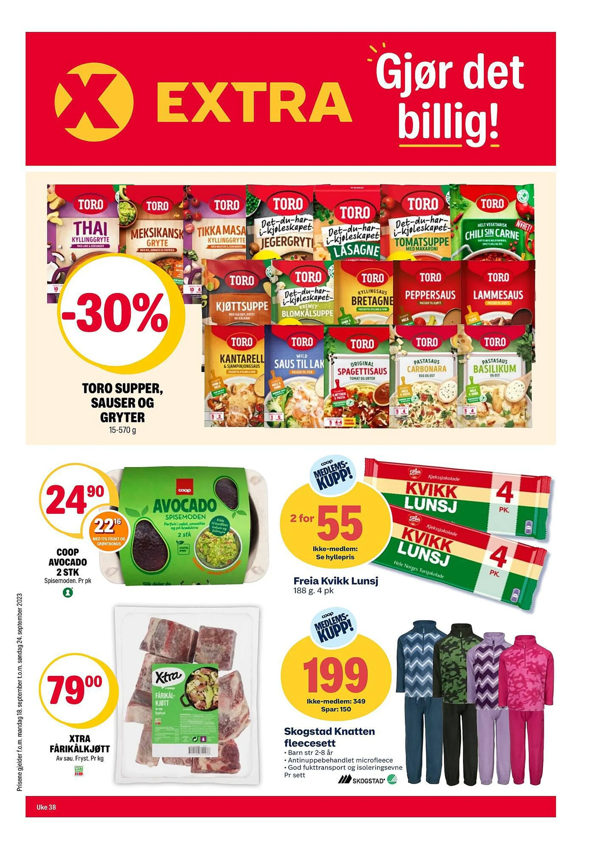 Coop Extra Kundeavis fra 18. september til 24. september 2023 - kundeavisside 1