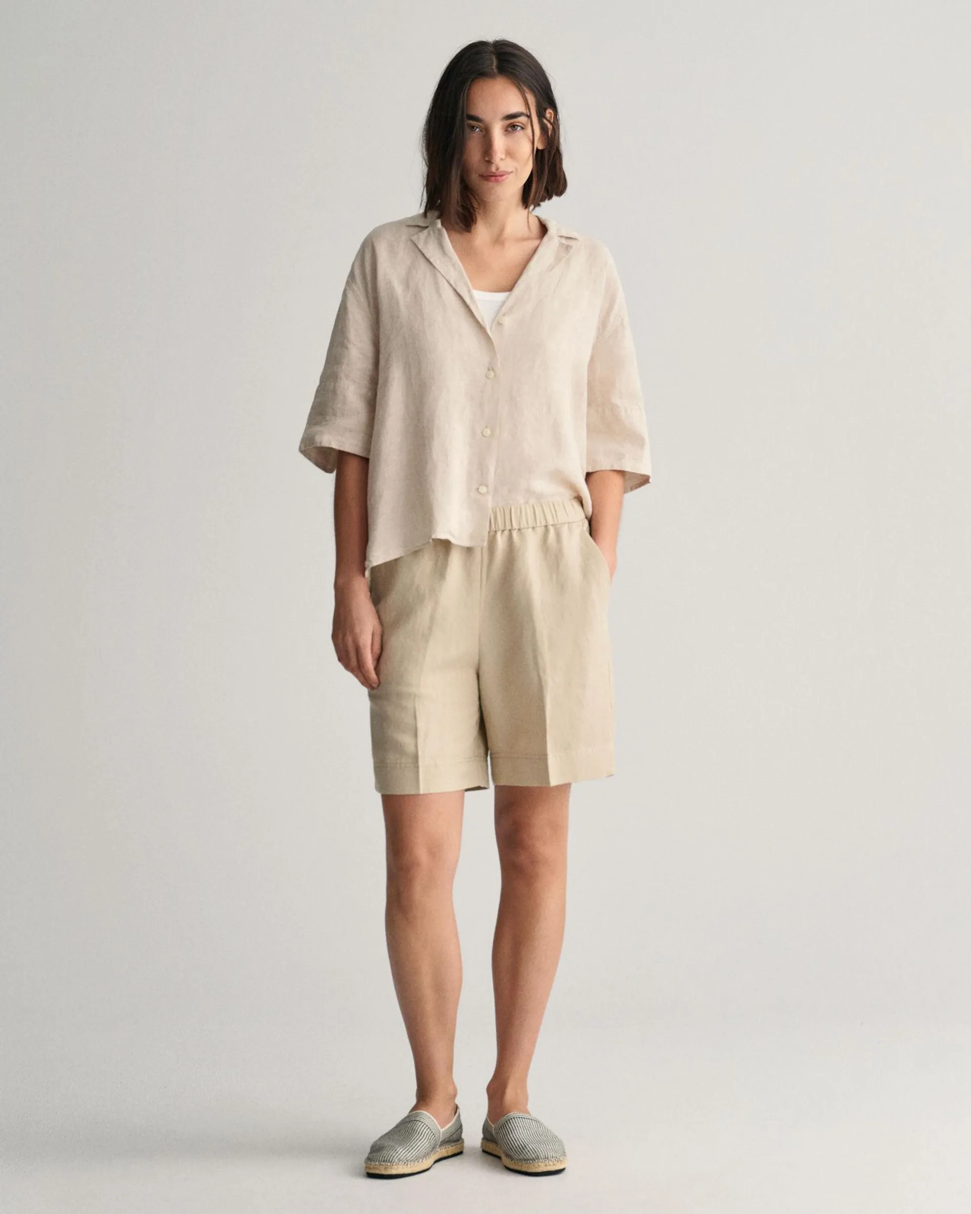 Pull-On-shorts i linblanding